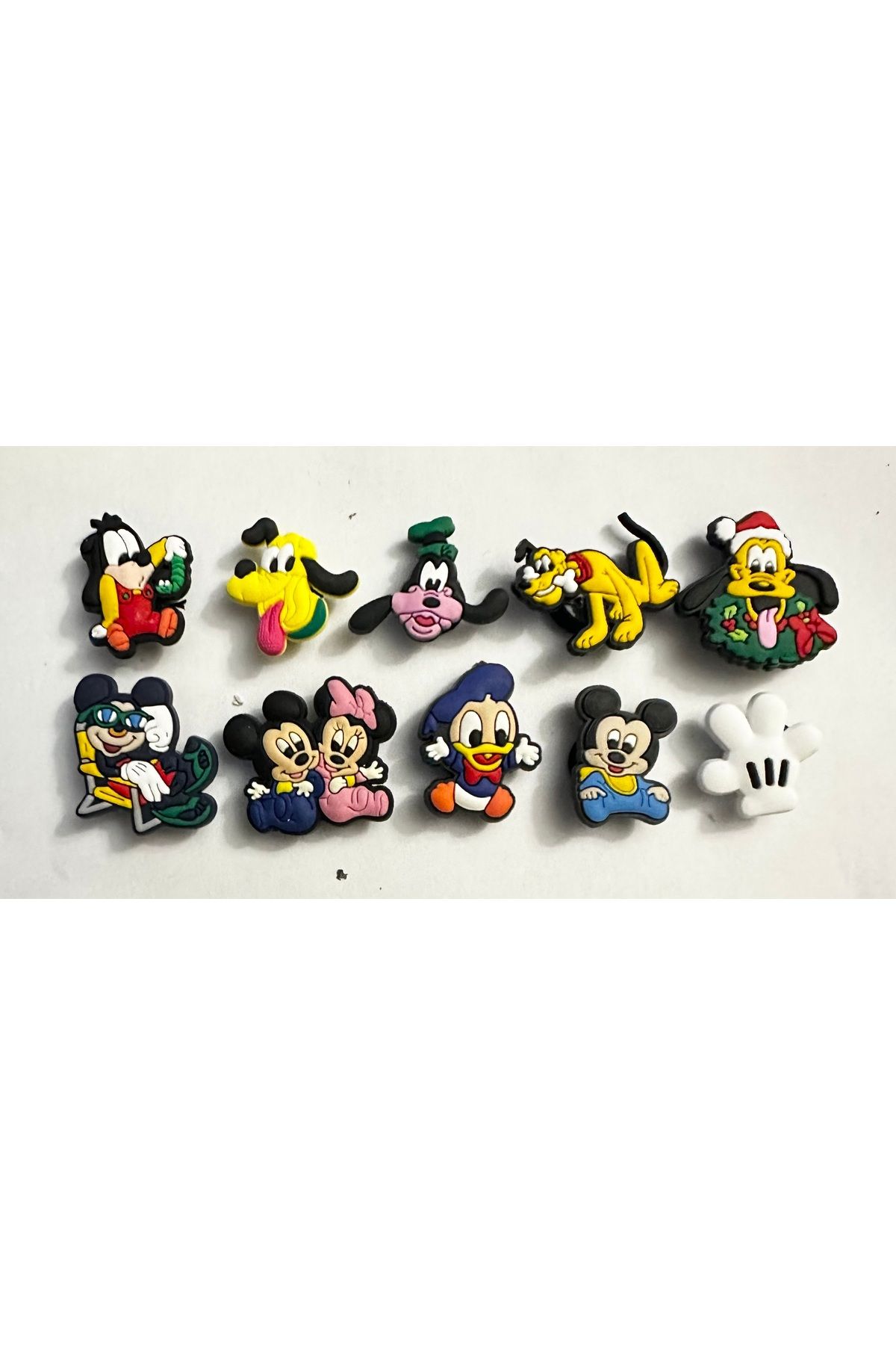 marimari 10 Adet crocssüs terlik süsü mickey mini Seti görsel gibi ithal üründür