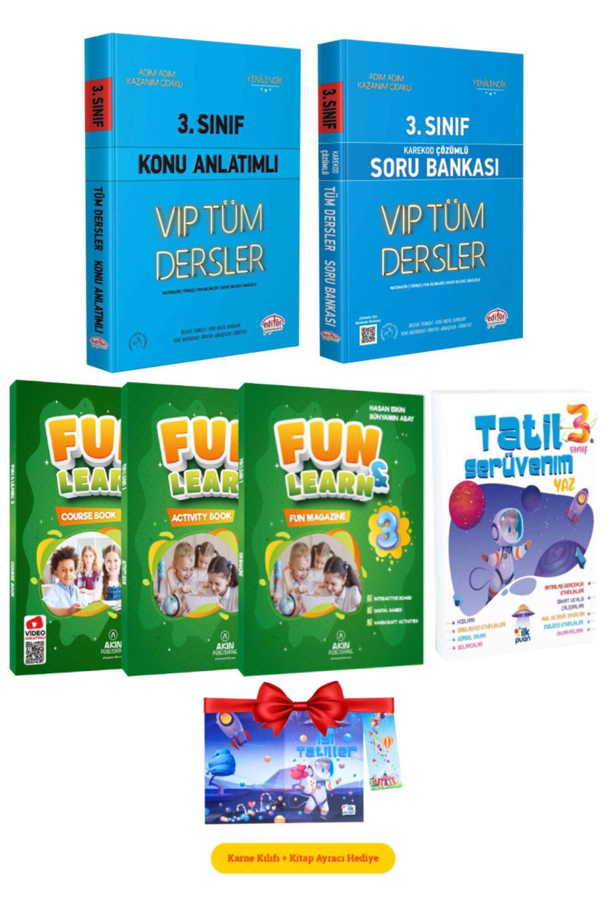 Editör Yayınevi 3. Sınıf Tüm Dersler Konu Anlatımı+ Soru Bankası+ Fun Learn İngilizce Seti+ Yaz Tatil Kitabı