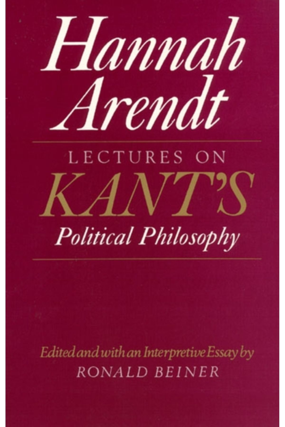 Pandora Kitabevi Lectures on Kant's Political Philosophy