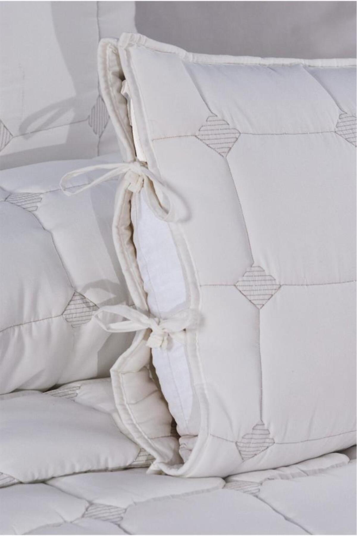 Çeyiz Diyarı-Cratos Comfort Double Bedspread Cream 2