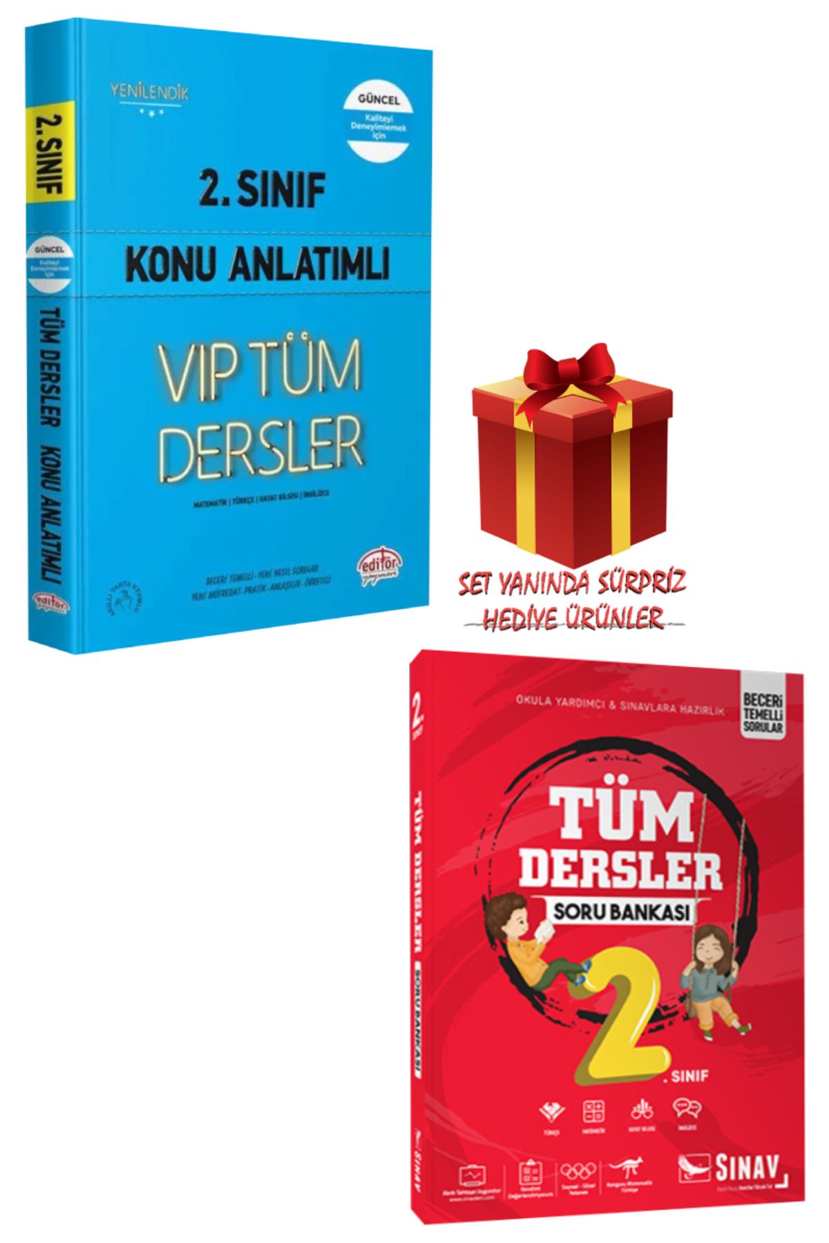 Editör Yayınevi 2. Sınıf VIP Tüm Dersler Konu Anlatımlı + Sınav Yayınları 2. Sınıf Tüm Dersler Soru Bankası + Hediye