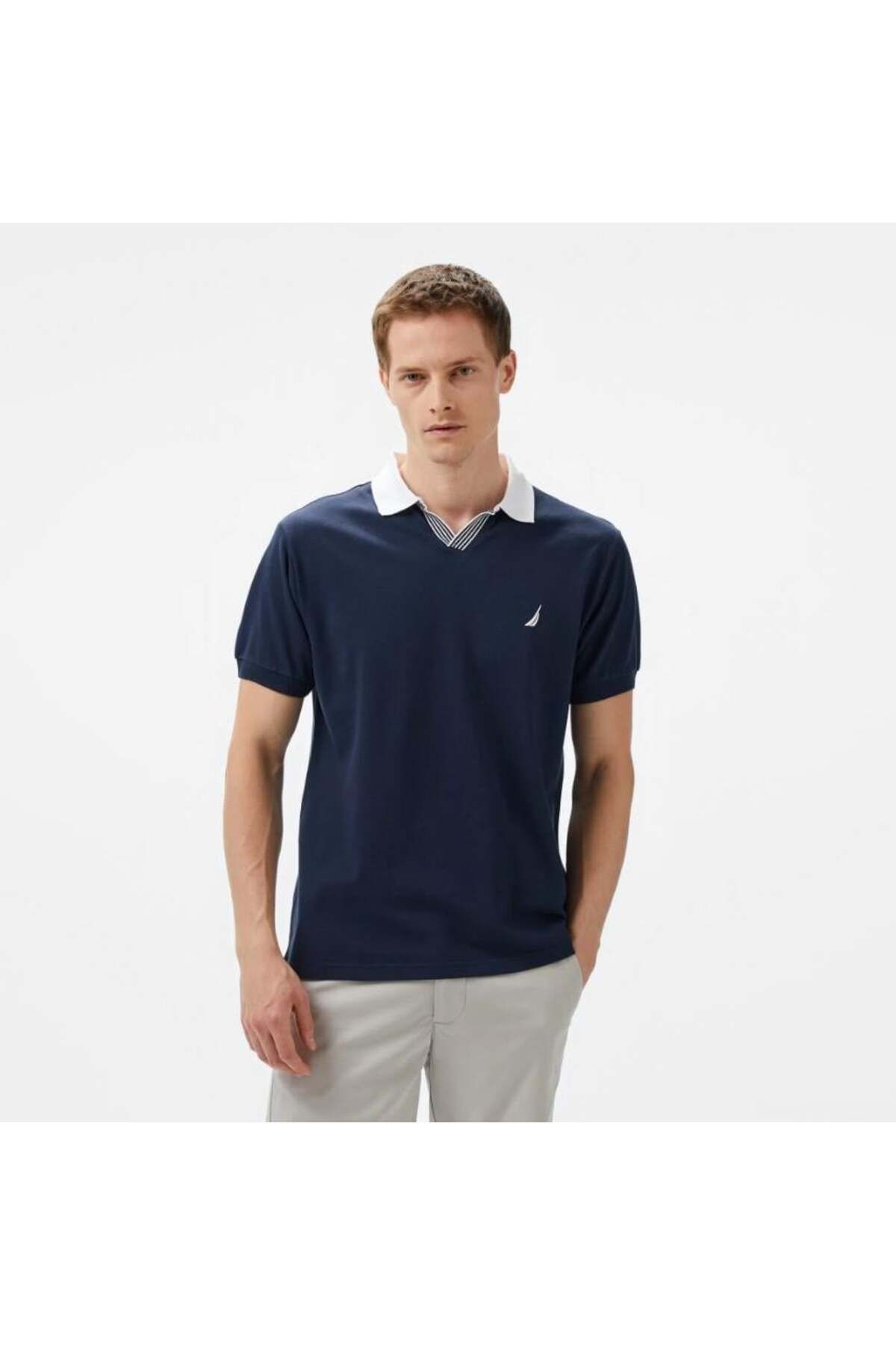 Nautica Erkek Lacivert Classic Fit Polo