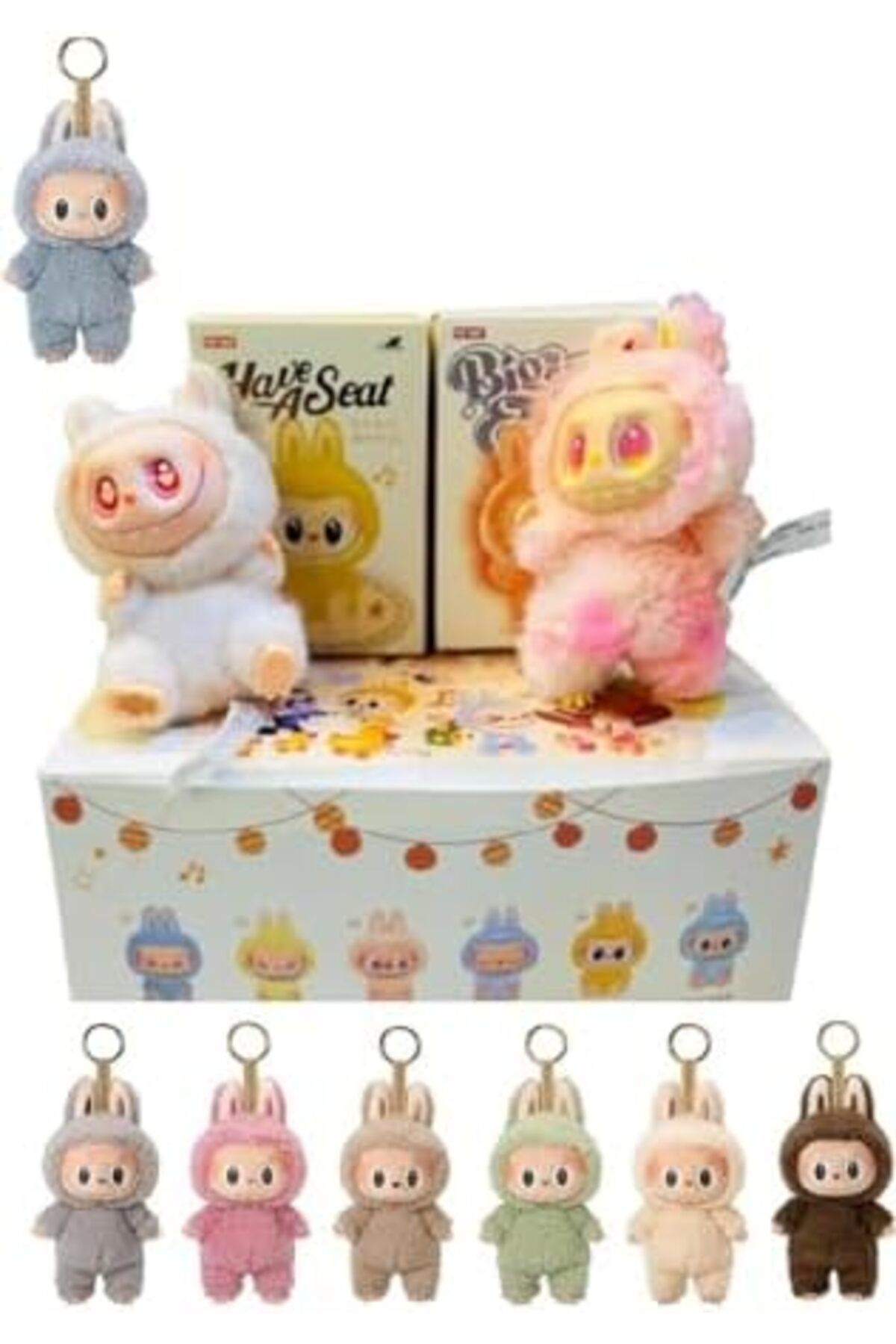 Generic-LABUBUUU The Monsters Have A Seat Vinyl Plush Blind Box 8x7x15cm, Collectable Character Keychain 2