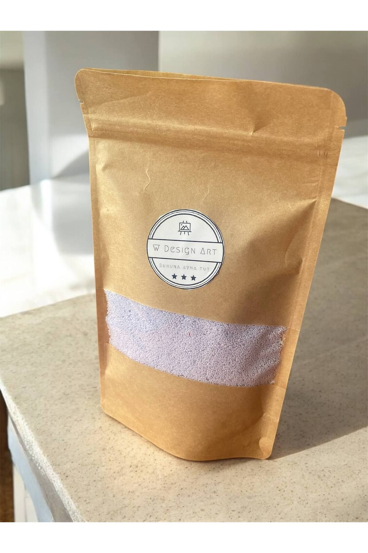 WDesignArt İnci Tozu Mum 100gr - Vanilya Kokulu İnci Tozu Kokulu Mum - Sonsuzluk Mumu - Mum Fitili Hediyedir
