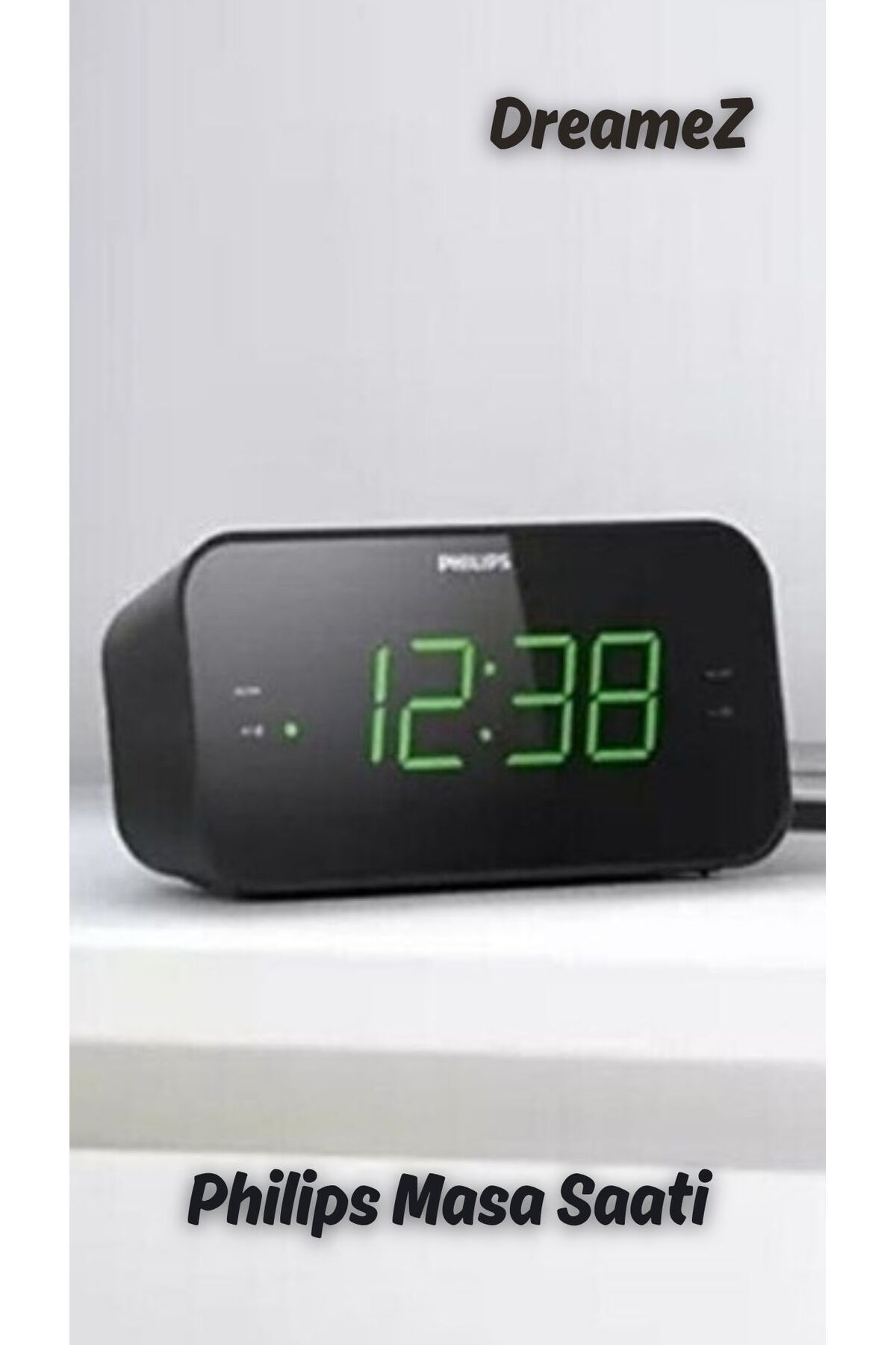 Philips Dmz Vaccum TAR3306 Fm Radyolu Masa Saati Alarmlı Saat Zaman Ayarlı , 2 Alarm Sayılı
