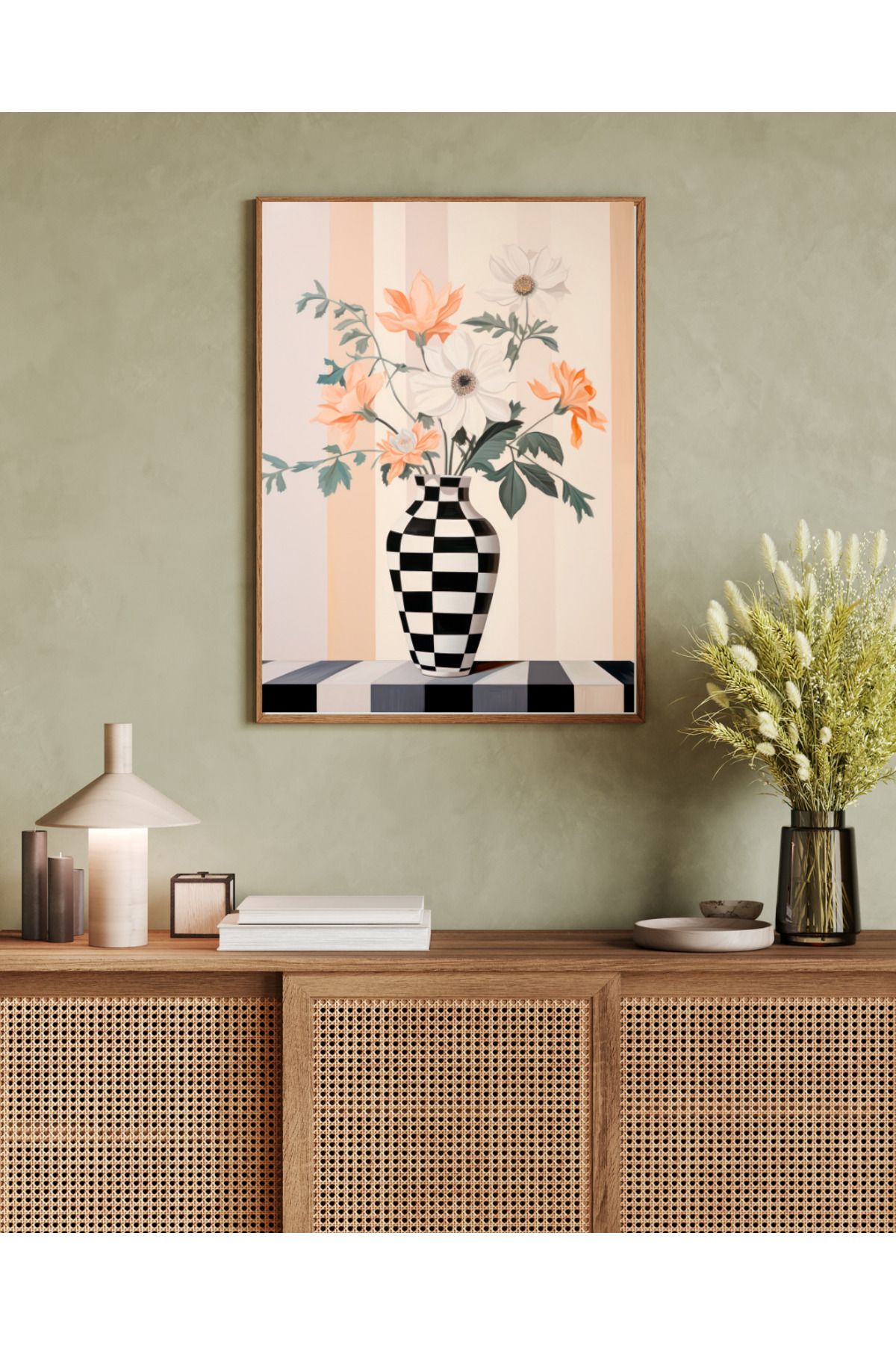 woodhomeworks tek parça salon ofis dekor tablo