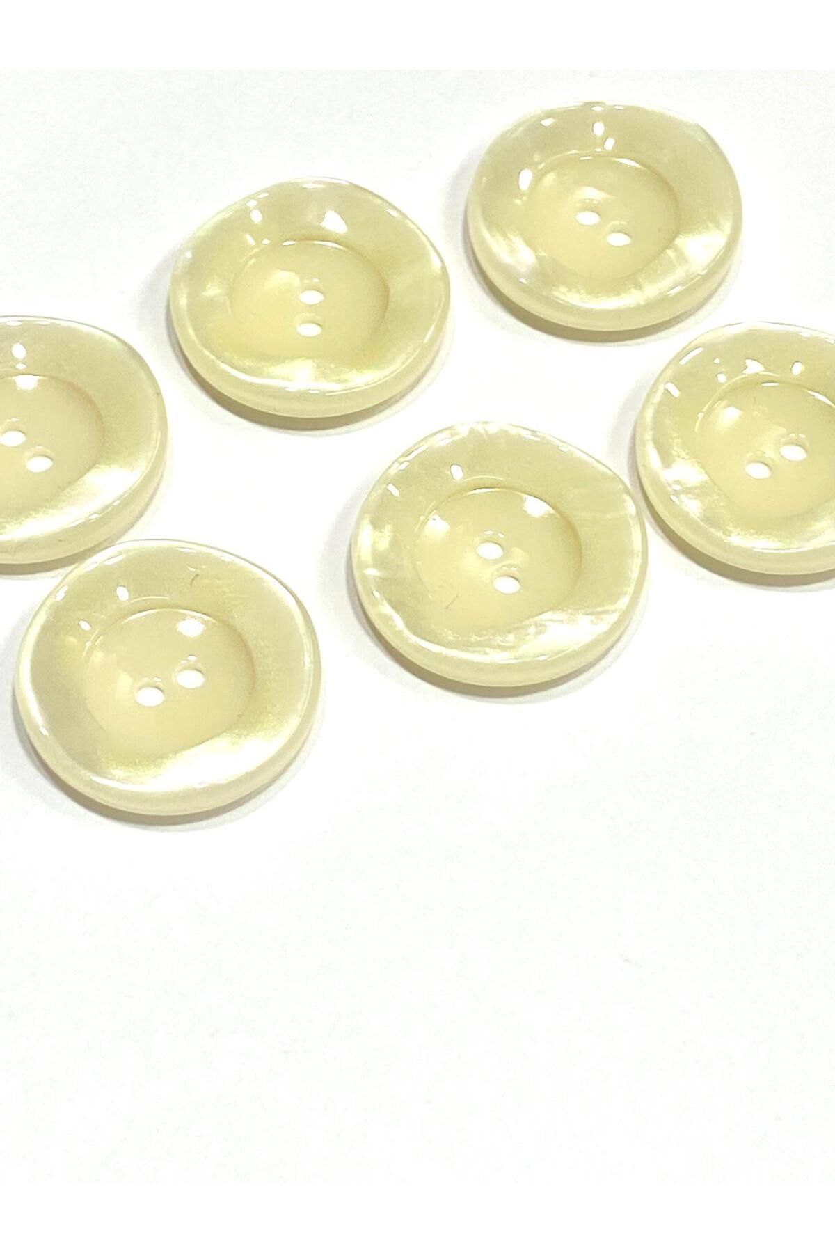 karantuhafiye-Pearlescent Button / Italian Pearlescent Button /2912/ Cream / 2.3 cm 3