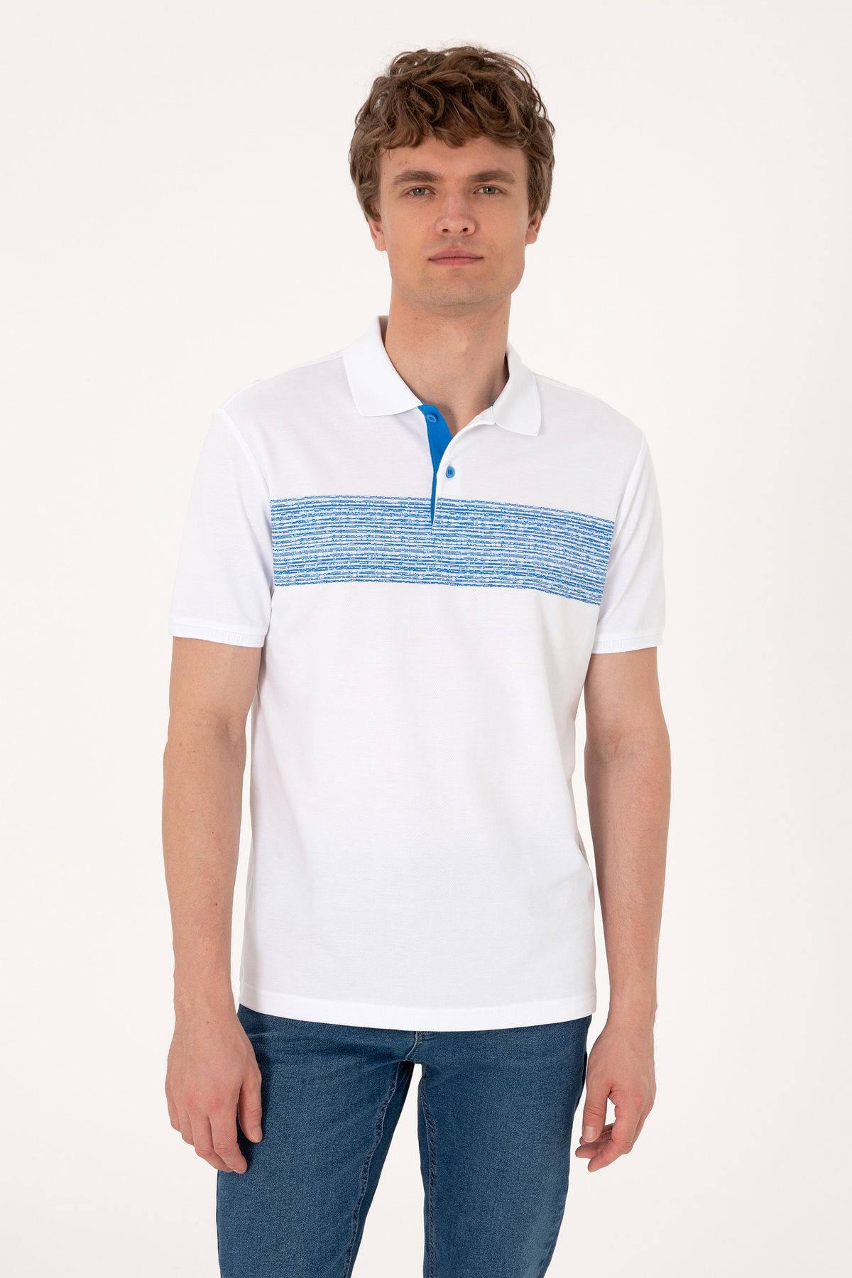 U.S. Polo Assn. Erkek Mavi Tişört 50306812-VR036