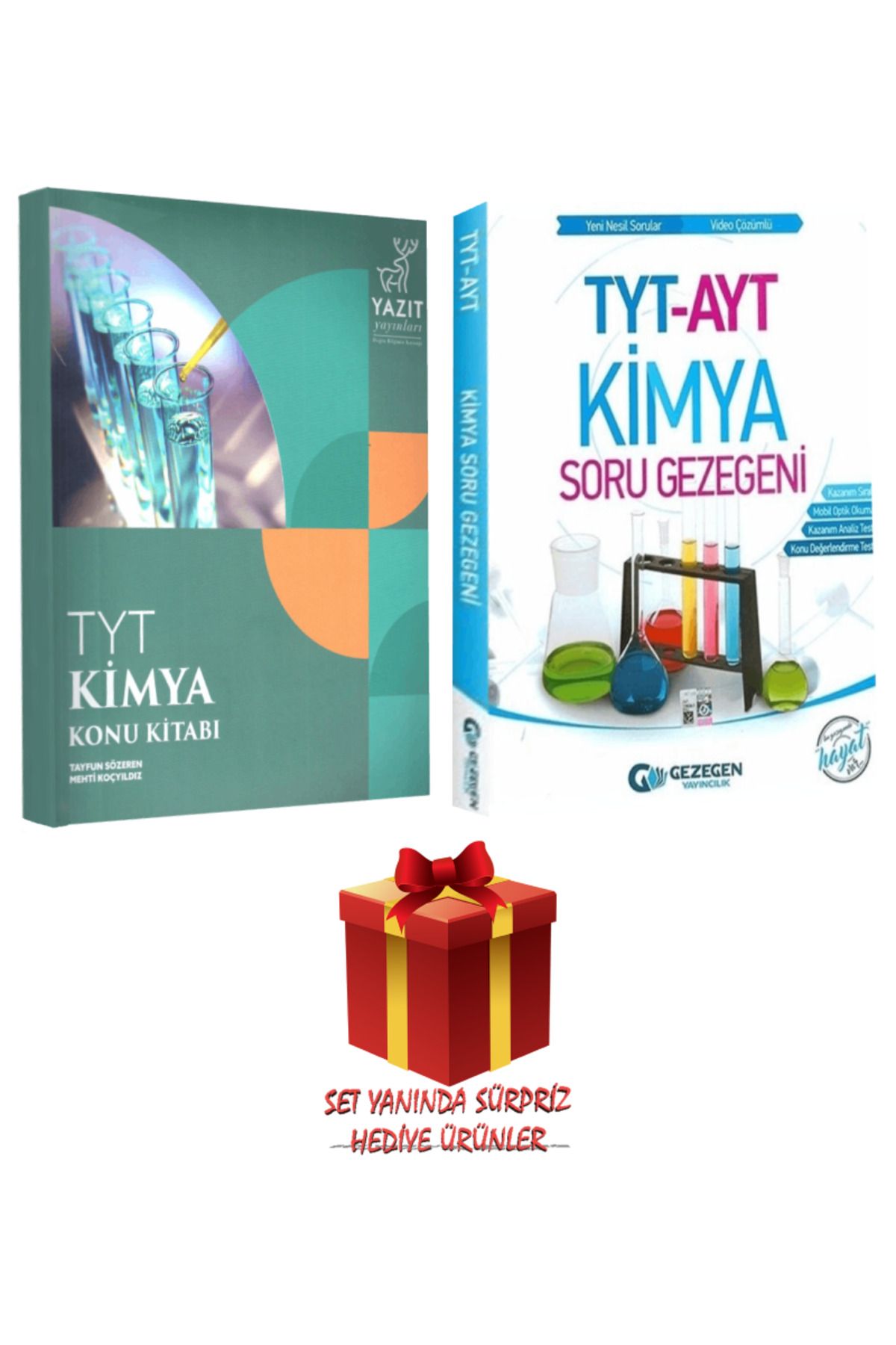 Yazıt Yayınları TYT Kimya Konu Kitabı+ Gezegen Yayıncılık TYT - AYT Kimya Soru Gezegeni + Hediye