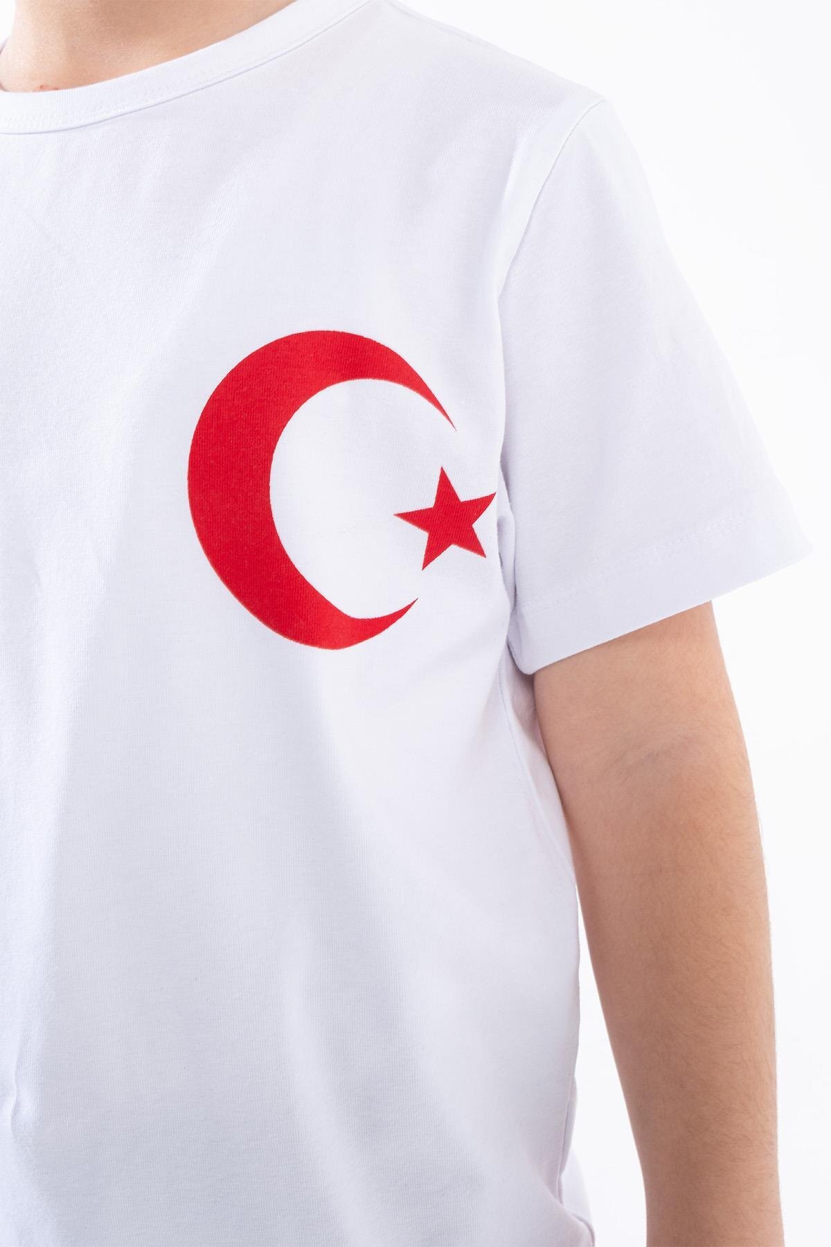 Trend Baby Kids Türk Bayraklı Atatürk Baskılı T-shirt (3 Adet Fiyatı) 4-14 Yaş Kız-Erkek KSB fotoğrafı 3 (önizleme)