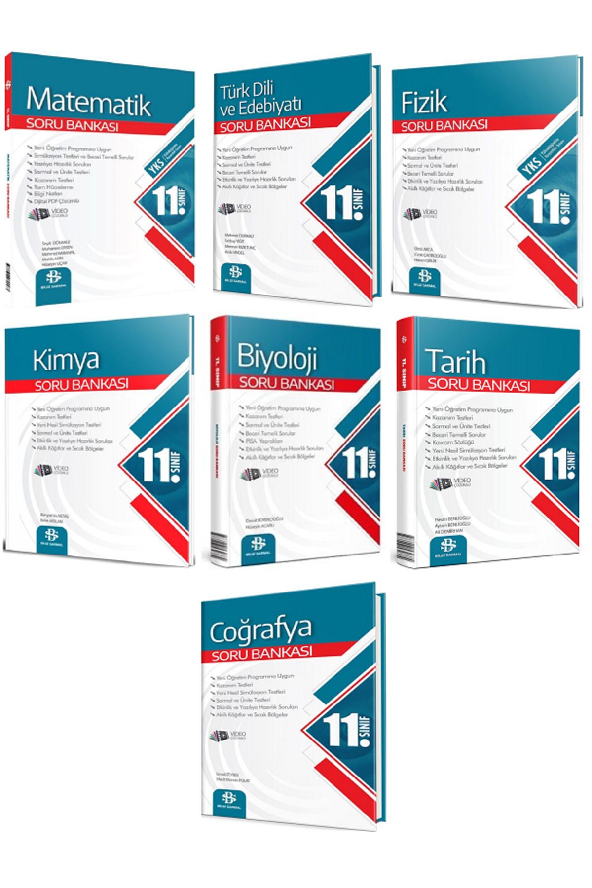 Evrensel İletişim Yayınları 11.Sınıf Bilgi Sarmal Matematik + Edebiyat + Fizik Kimya Biyoloji Tarih Soru Bankaları / 7 KİTAP SET