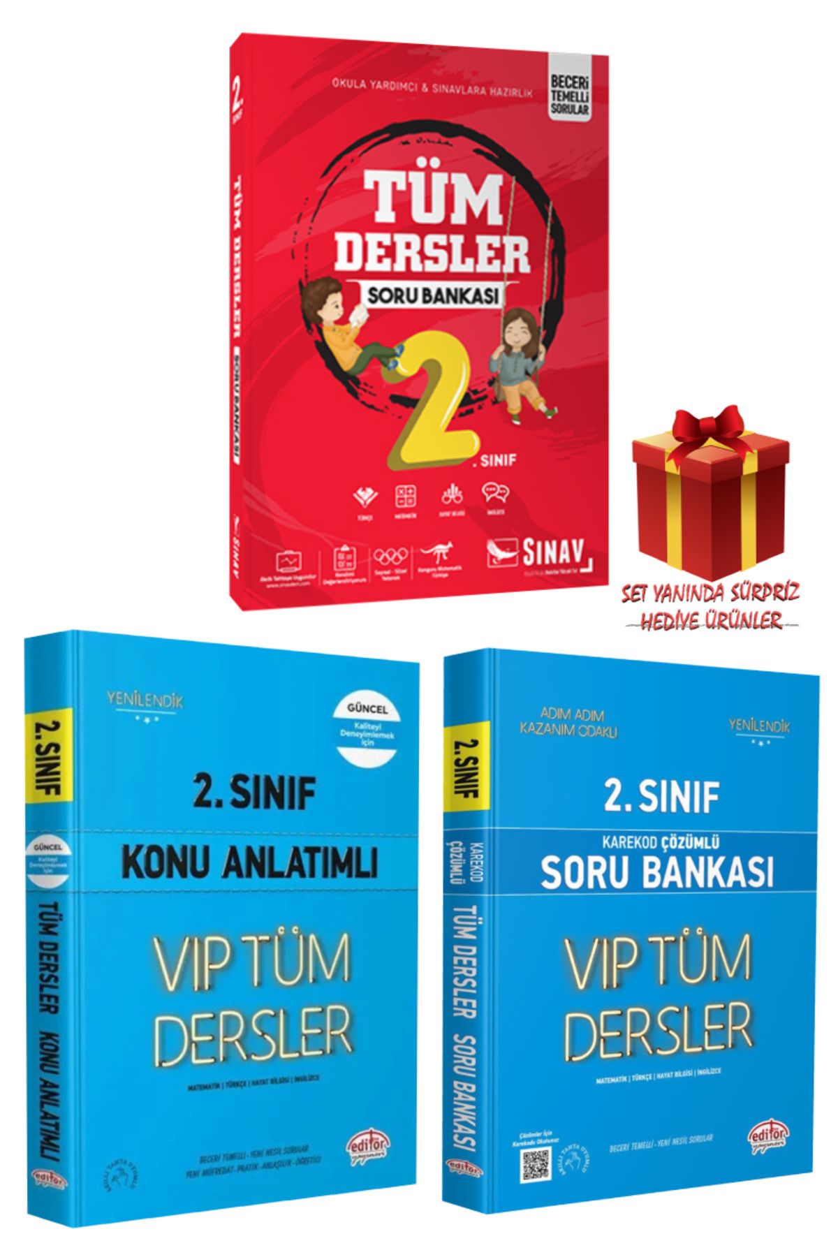 Sınav Yayınları 2. Sınıf Tüm Dersler Soru Bankası Seti + Konu Anlatımlı + Hediye