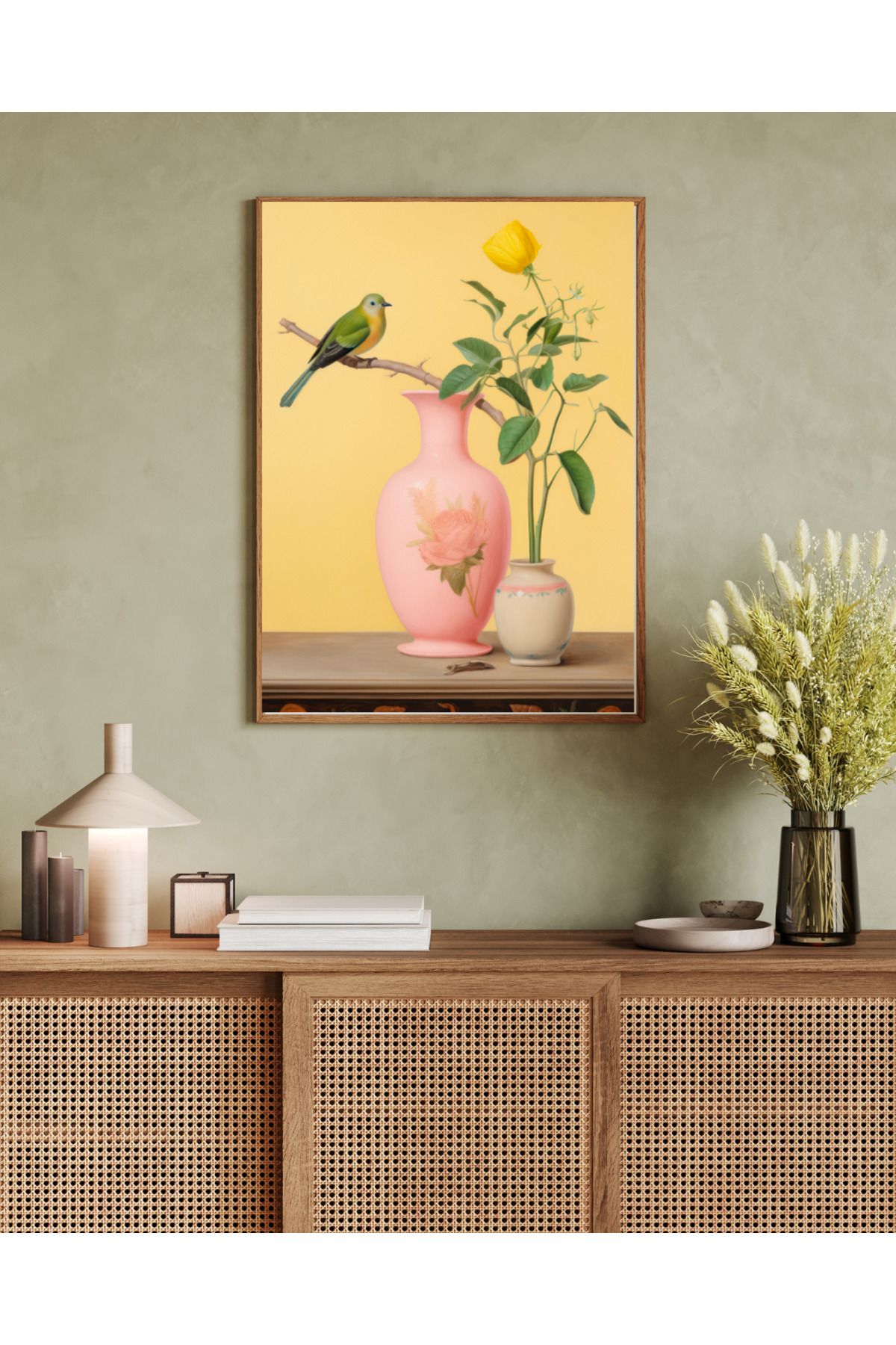 woodhomeworks tek parça salon ofis dekor tablo