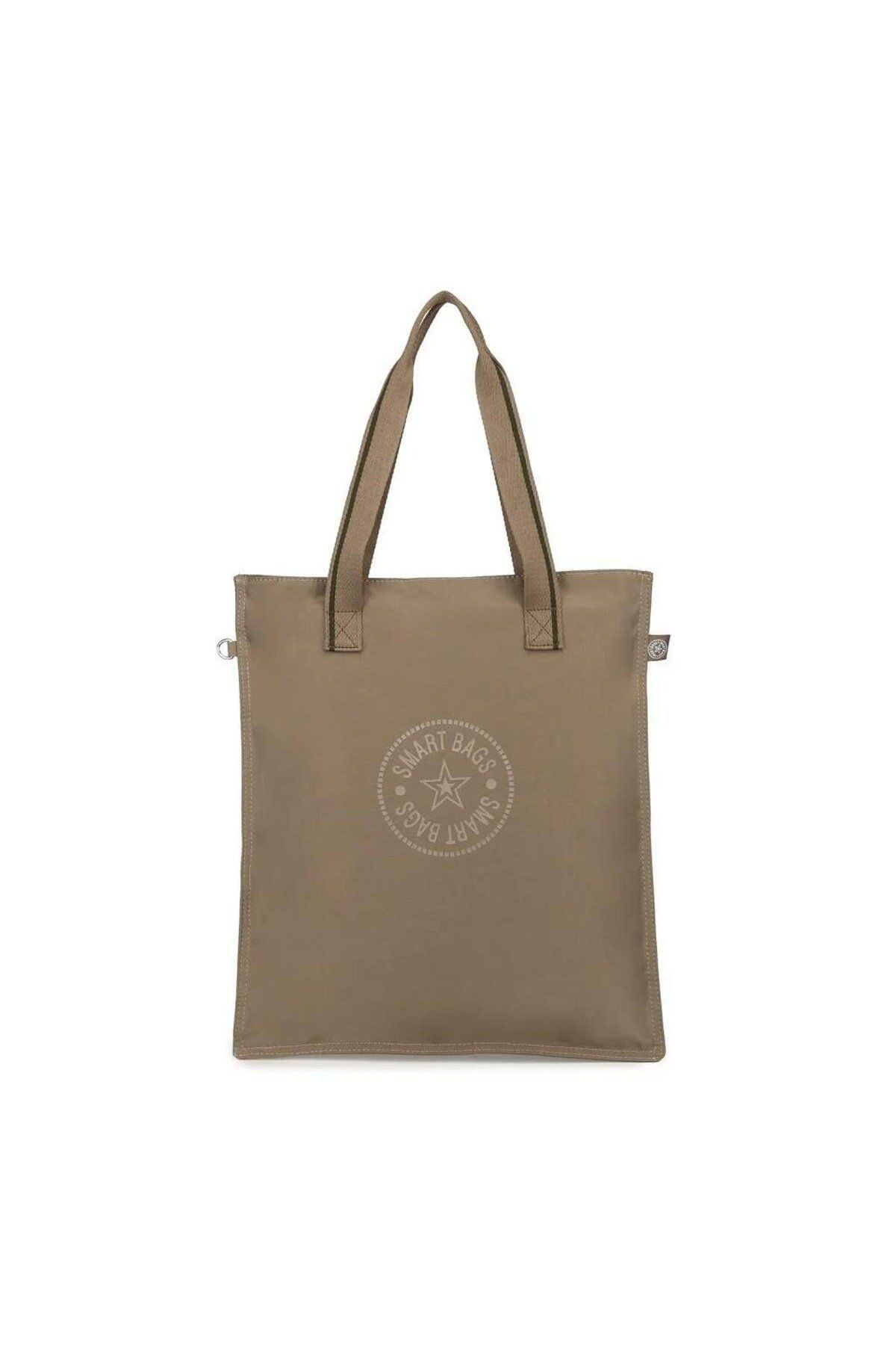SMART BAGS Büyük Boy Krinkıl Kumaş Omuz Çantası BC 3076 - Açık Kahve