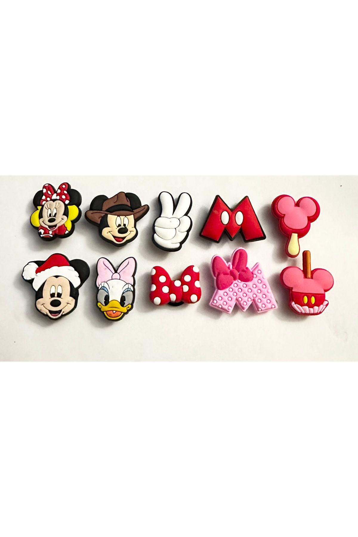 marimari 10 Adet crocssüs terlik süsü Mickey Seti görsel gibi ithal üründür