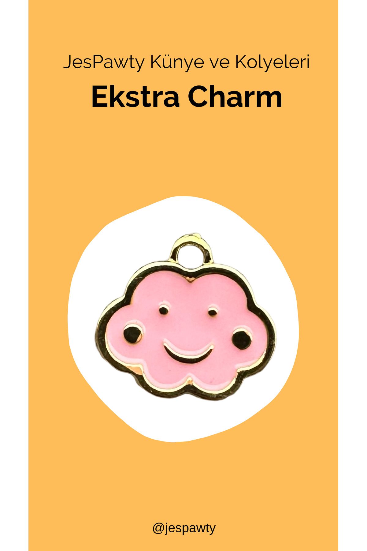 JesPawty Kolye ve Künye İle Uyumlu Charm Altın Kaplama