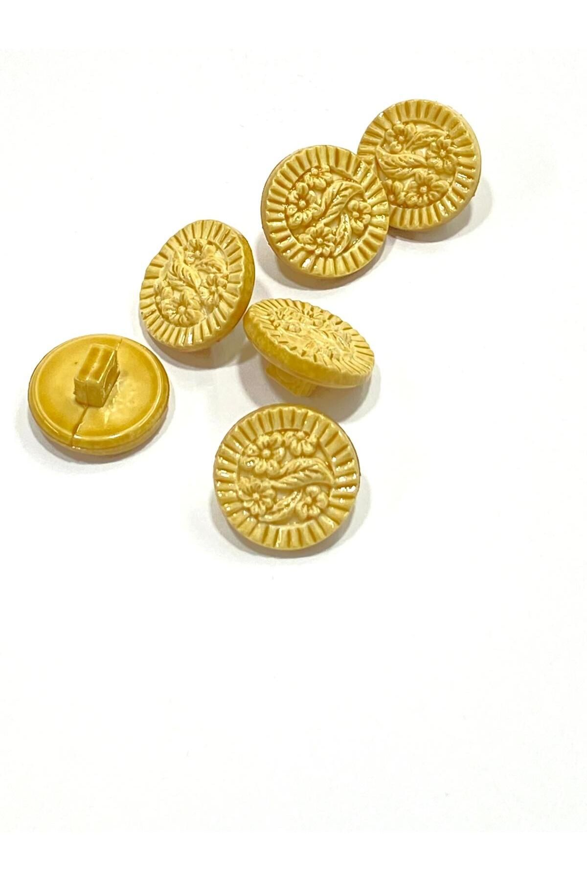 karantuhafiye Vintage Tarzı İtalyan Düğme / 6 lı set / 2913 / 1.5 cm