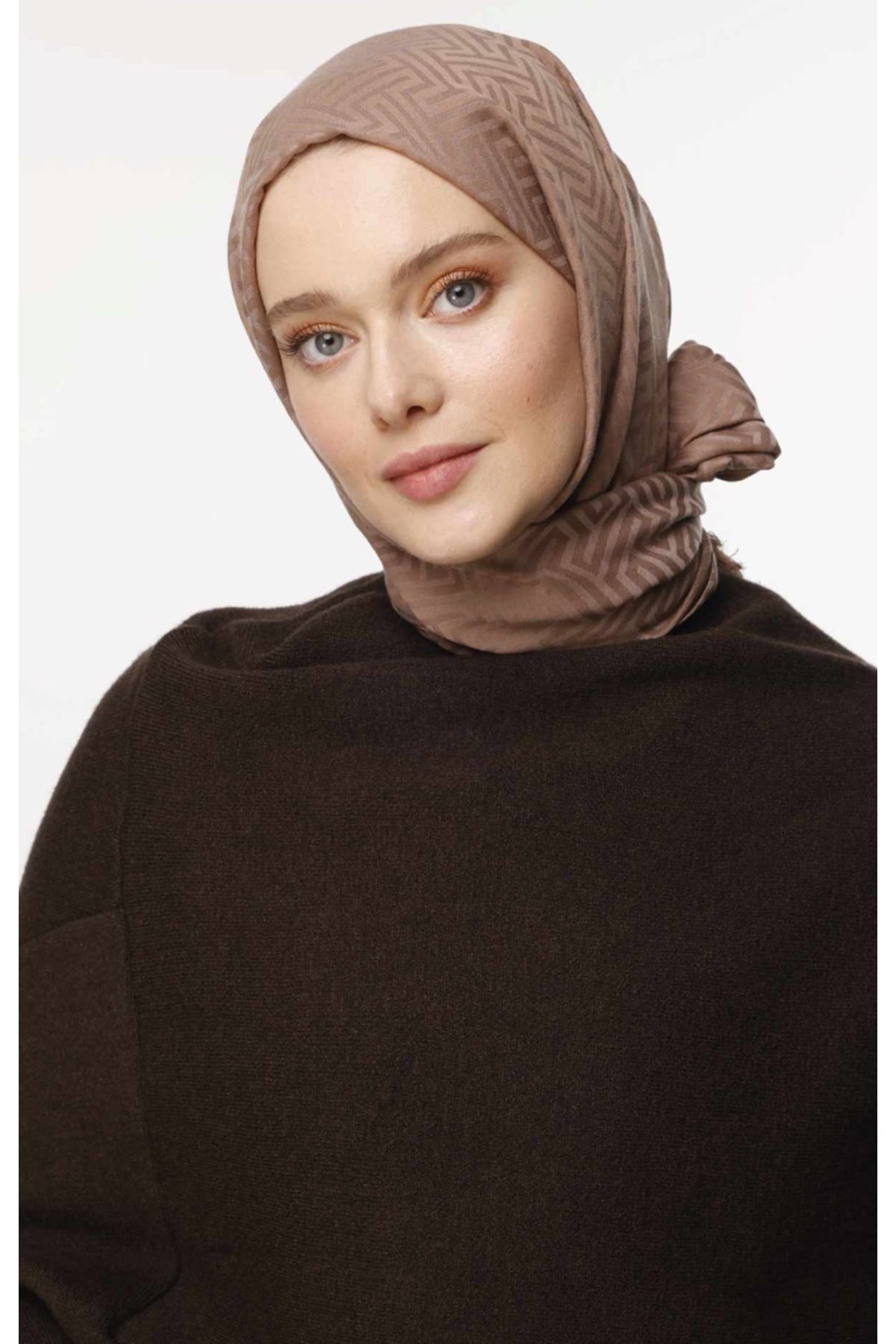VALORSCARF Valor labirent desen şal mocha