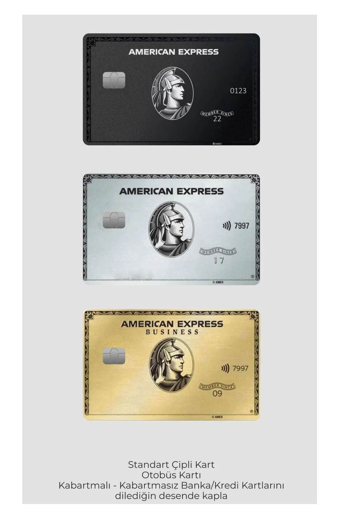 One Little Happiness American Express 3'lü Set Kredi Kartı & Akbil Sticker Kaplama