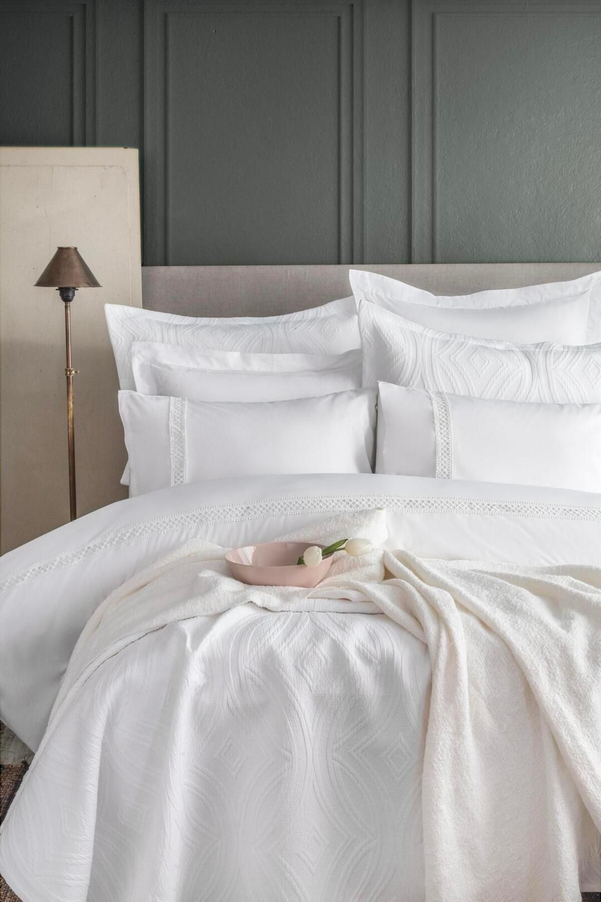 Apricitas HOME TEK KİŞİLİK TIMELESS PRIME SET BELMONT WHITE - YATAK ORTUSU