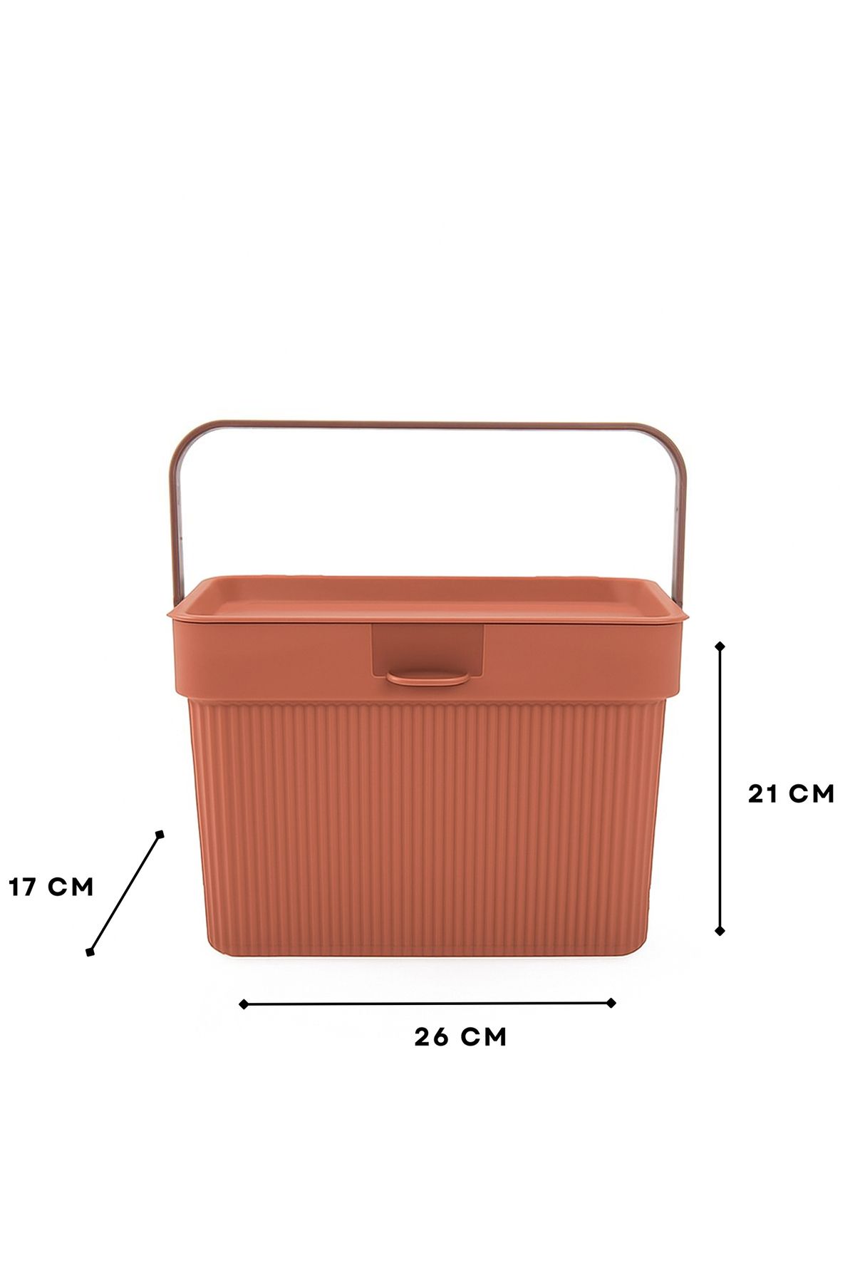 HOMİNG-Homing Multi-Purpose Handle and Lid Detergent Box Organizer 6Lt Soft Tile 3