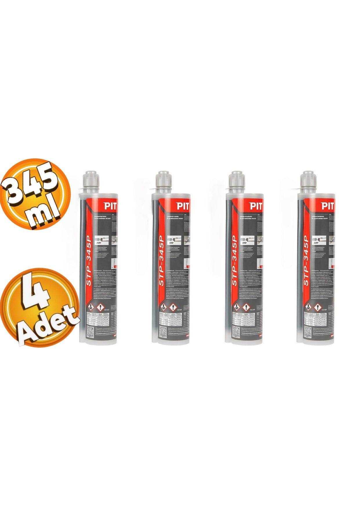 Piton Epoksi Kimyasal Dübel 345 ml (4 Adet)