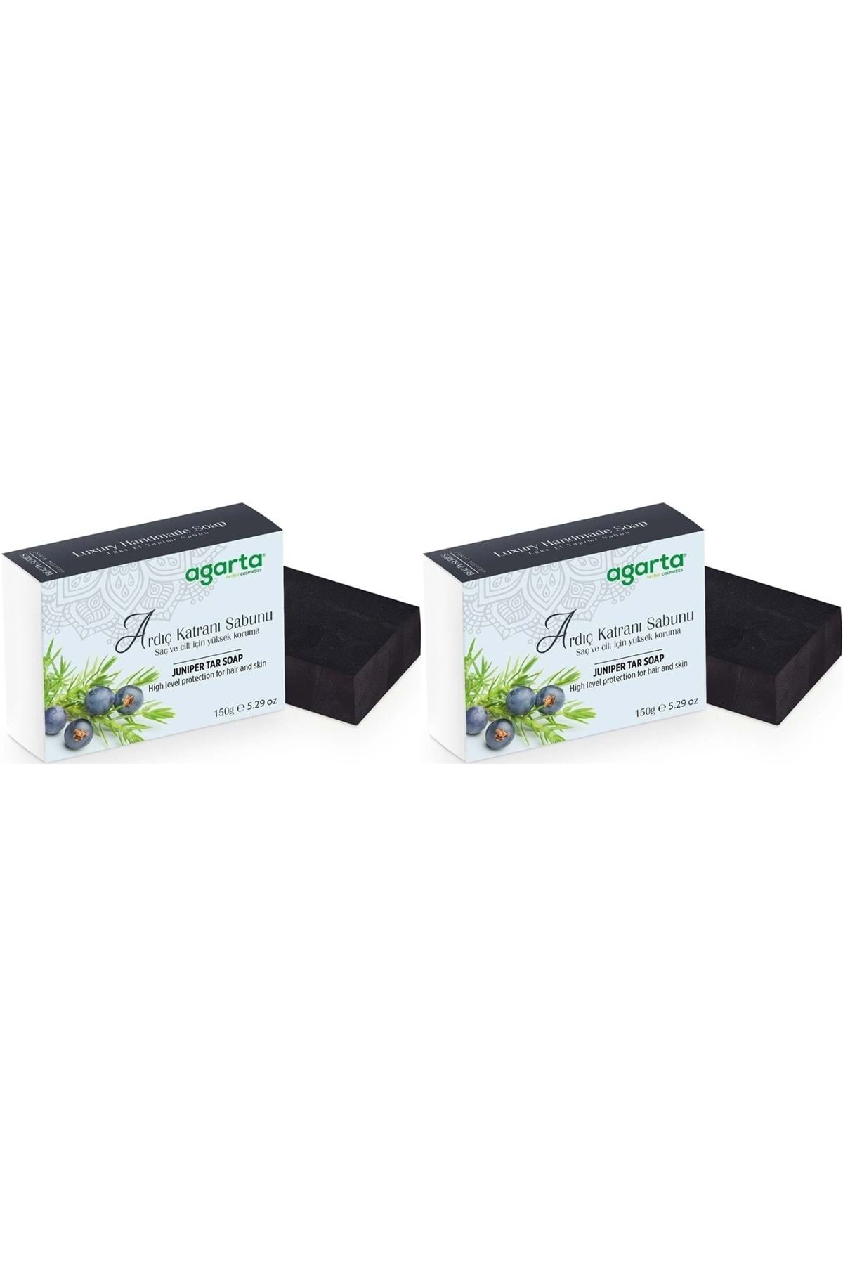 Agarta El Yapımı Doğal Sabun 150GR Ardıç Katranı (2 Li Set)