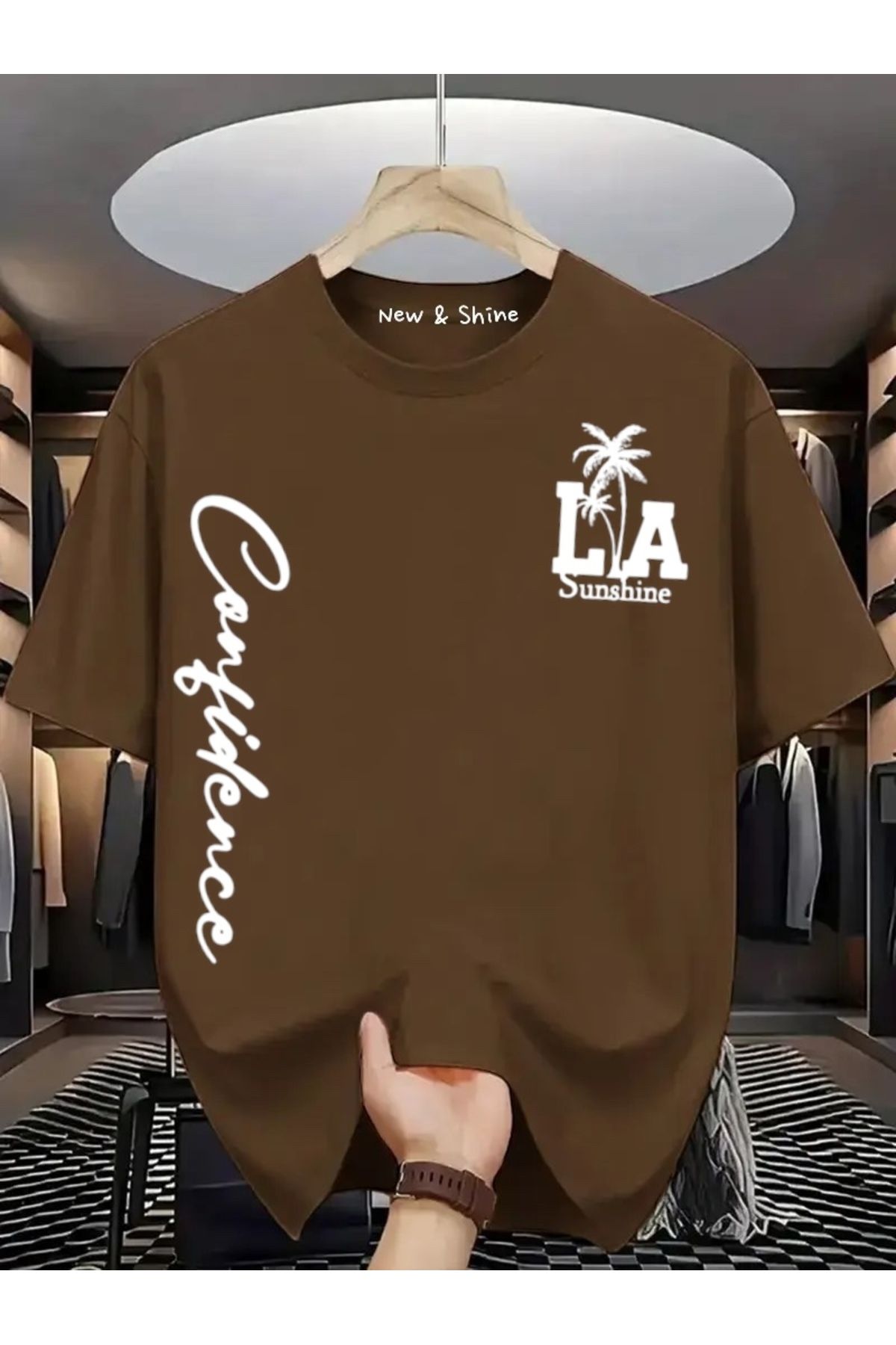 New Shine LA CALİFORNIA Baskılı Oversize T-Shirt