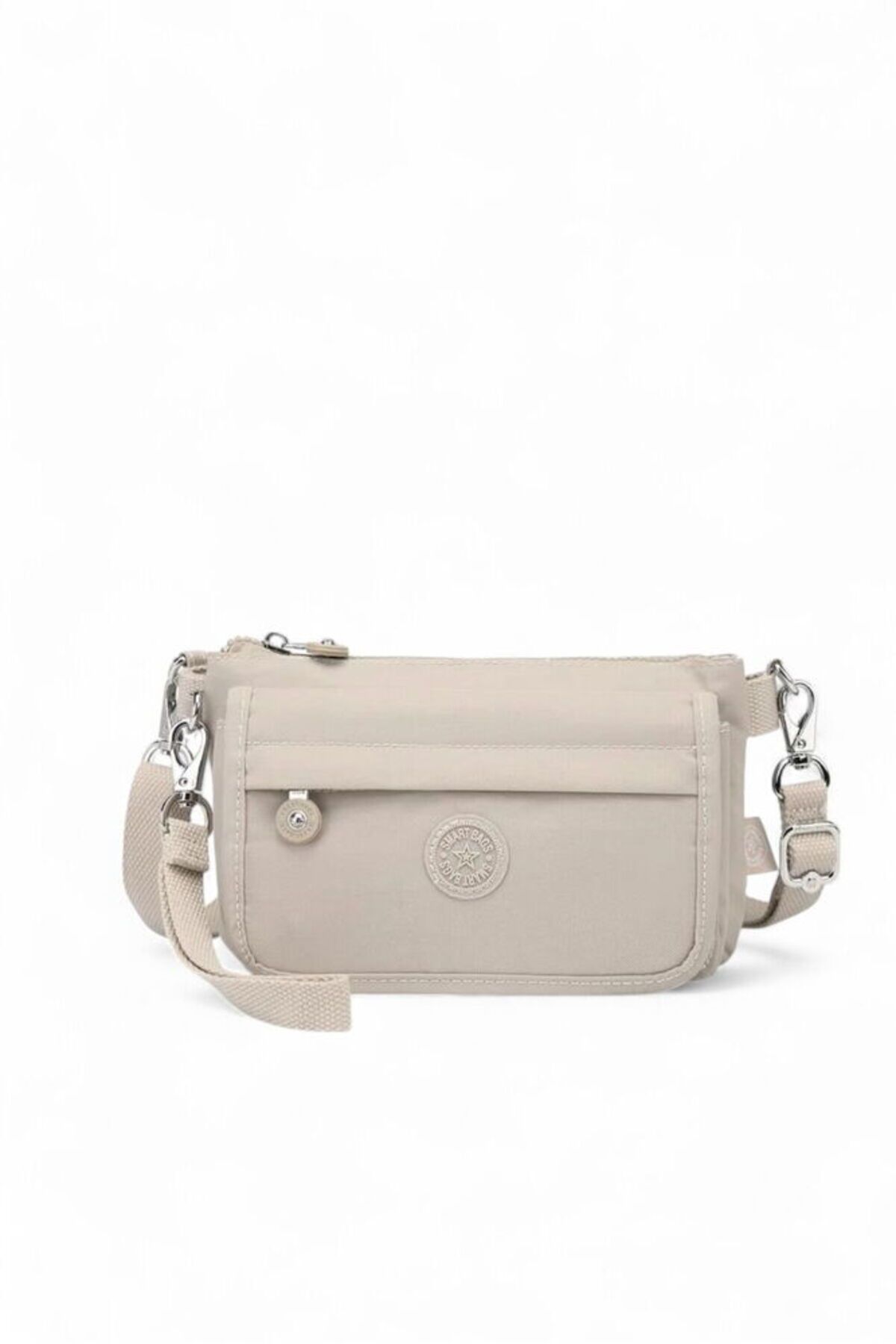 SMART BAGS Krinkıl Bej Kadın Çapraz Askılı Çanta SMB 1191