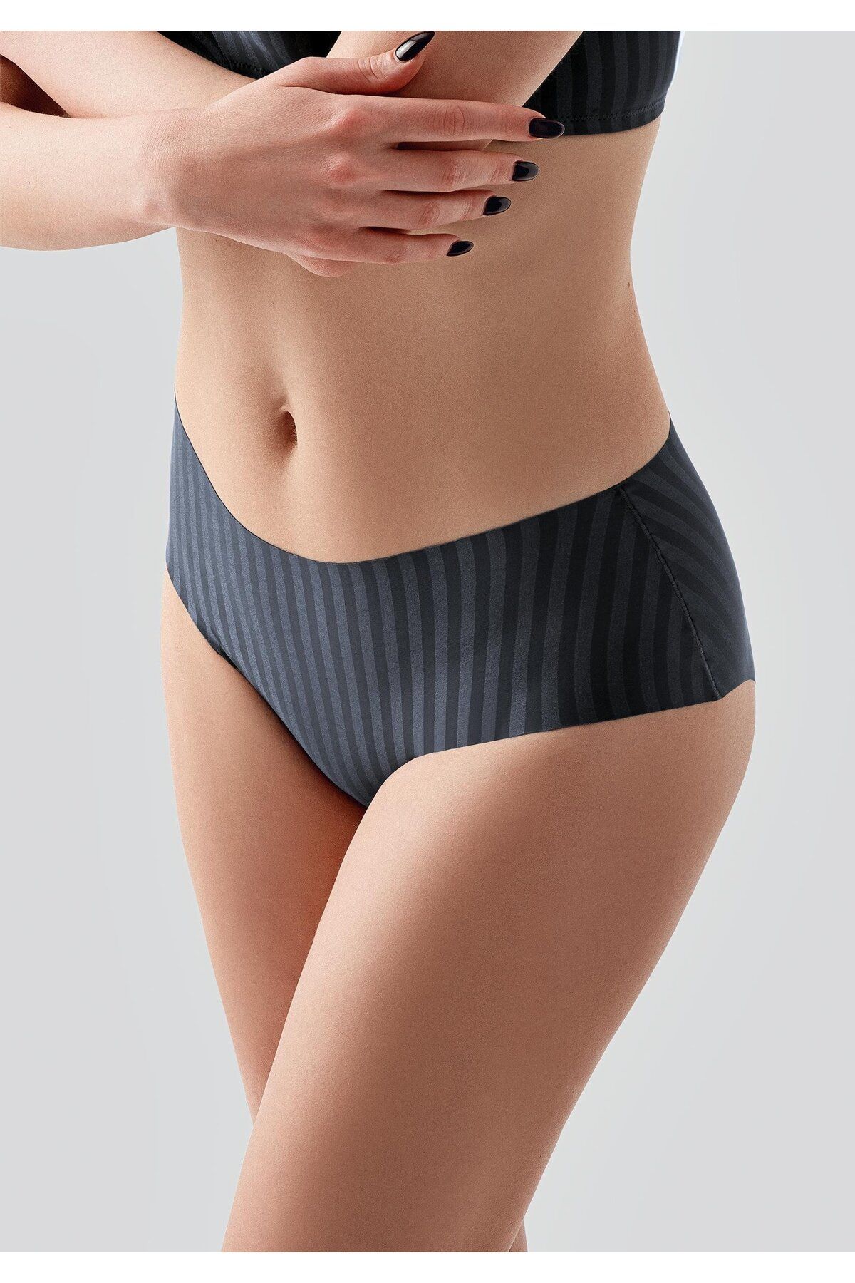 C&City-Laser Cut Seamless Hipster Panties C19212 Anthracite 3