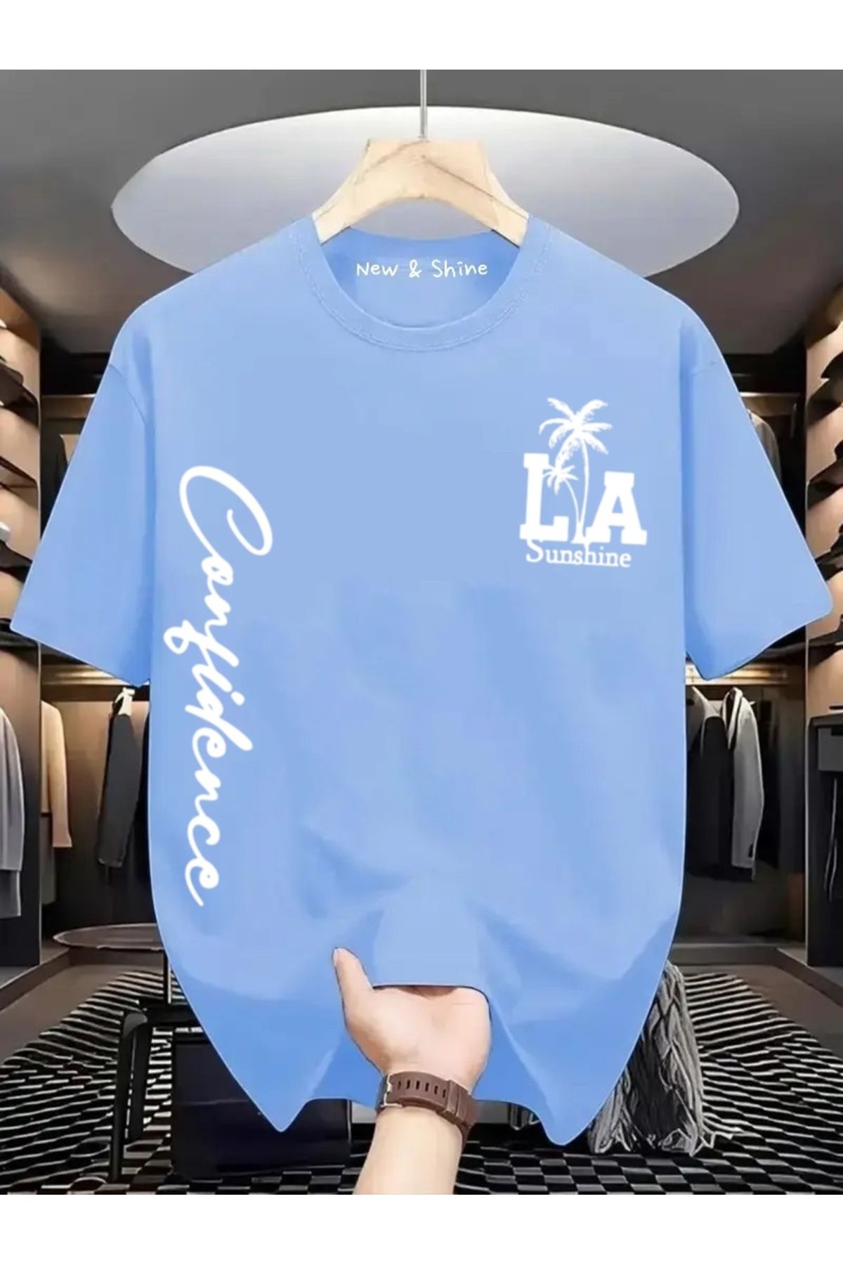 New Shine LA CALİFORNIA Baskılı Oversize T-Shirt