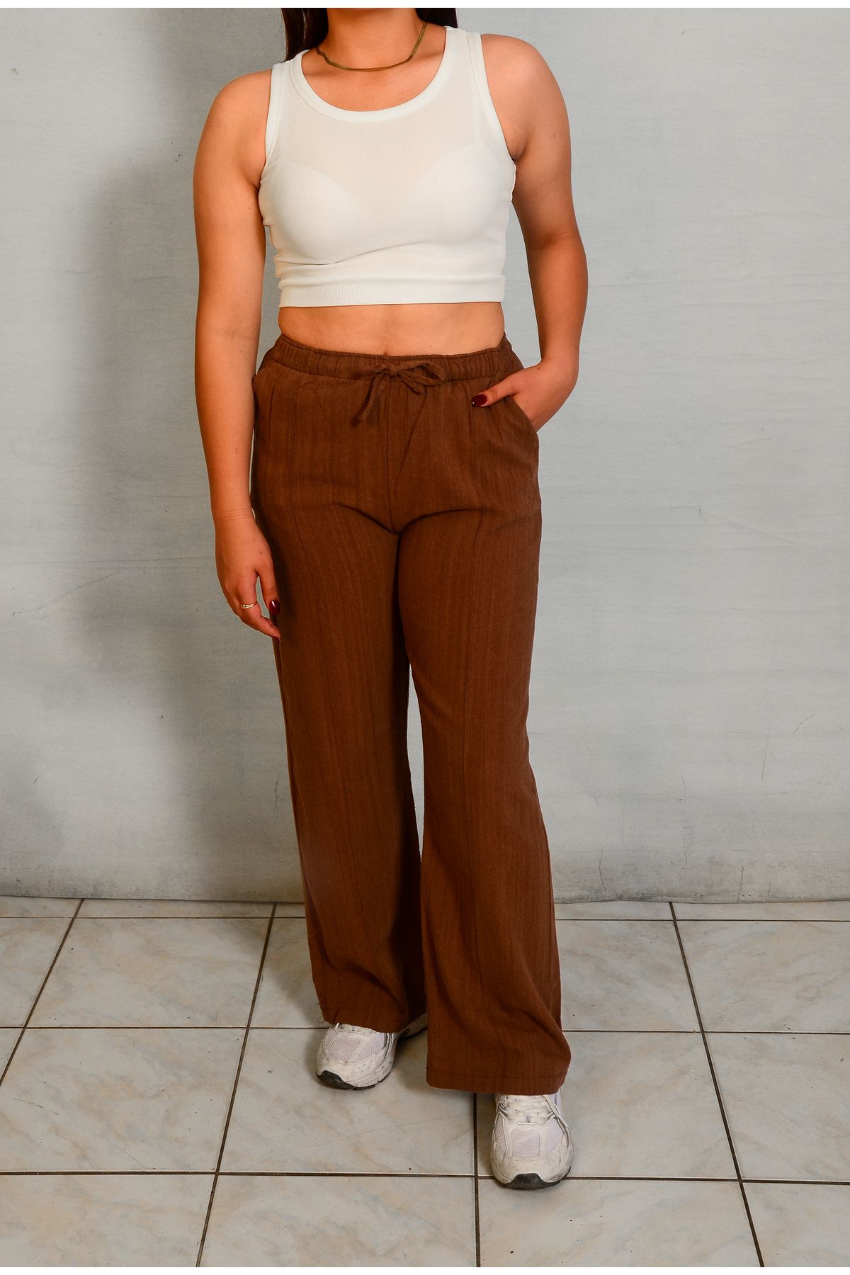 Bumu Elegancy Mevsimlik Pamuklu Keten Pantalon