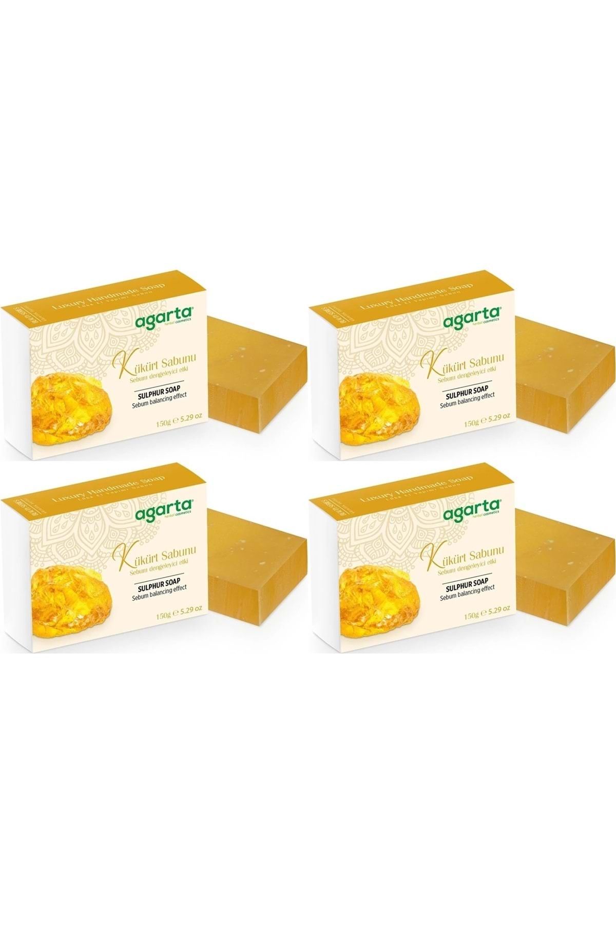 Agarta El Yapımı Doğal Sabun 150GR Kükürt (4 Lü Set)