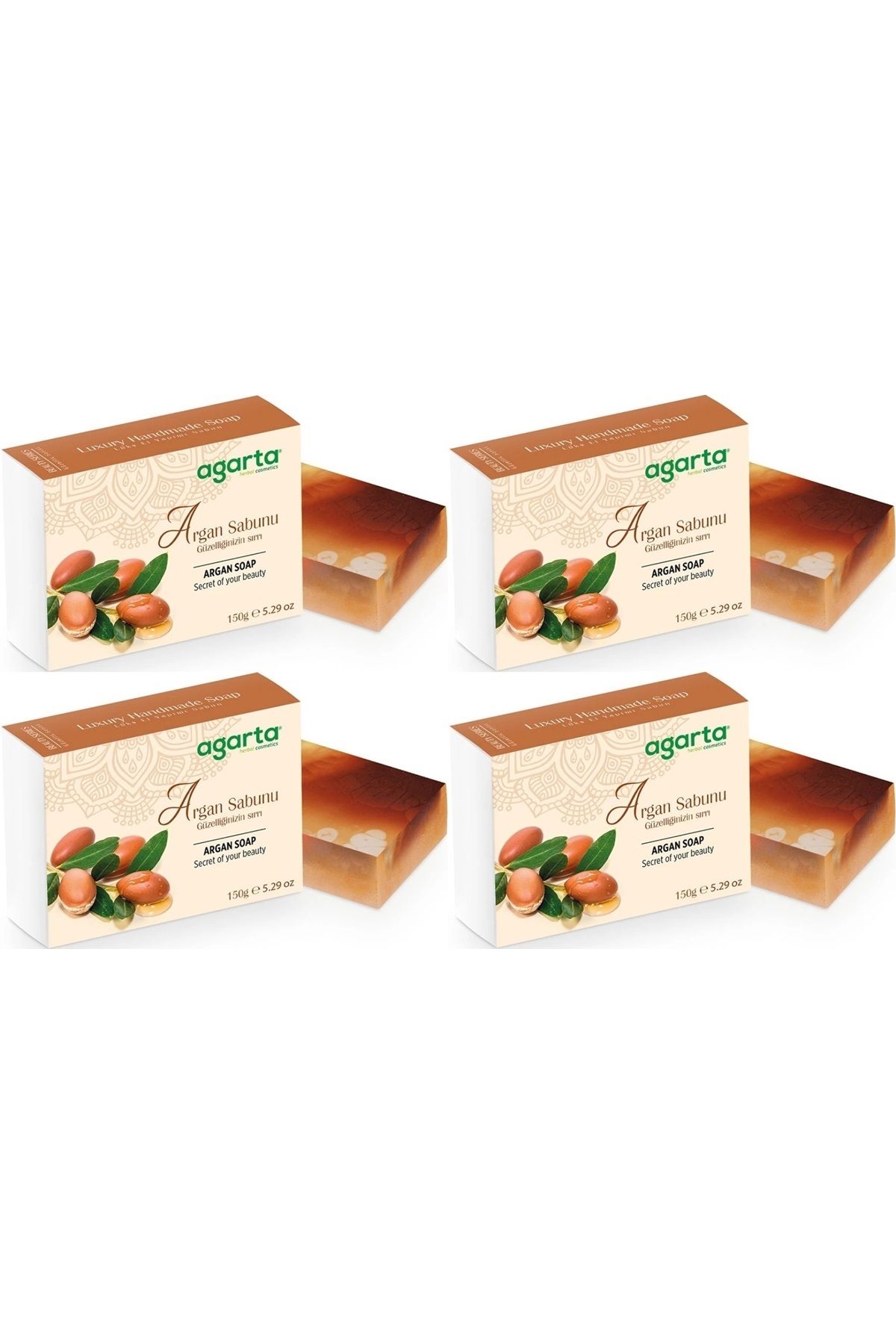 Agarta El Yapımı Doğal Sabun 150GR Argan (4 Lü Set)