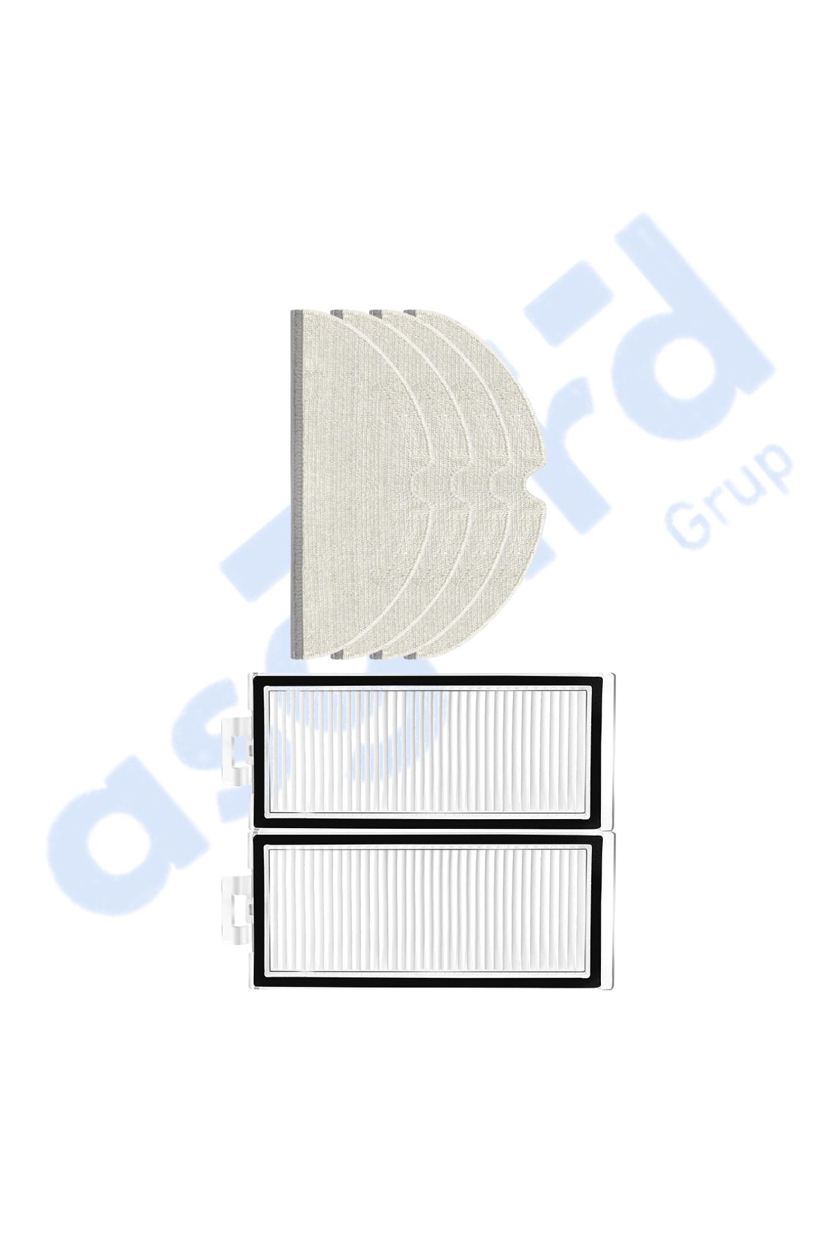 Asgard Grup ROBOROCK Q7 , Q7+ , Q7 MAX , Q7 MAX+ Uyumlu 2 Filtre 4 Mop
