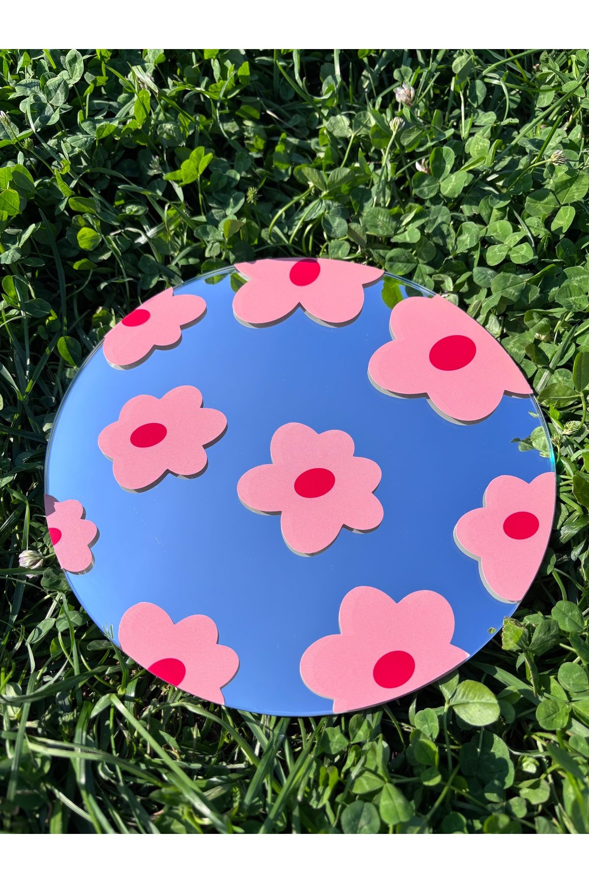 STUDIO GARNI Pinterest Aynası Yuvarlak Ayna Sticker Ayna 25 cm çap PinkJoy Ayna