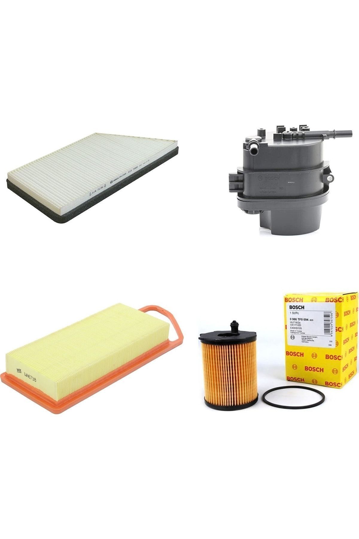 Bosch KOPYA - Bosch Filtre Bakım Seti Peugeot 206 1.4 Hdi Dizel +petrol ofisi 5w-30 dpf li 5lt