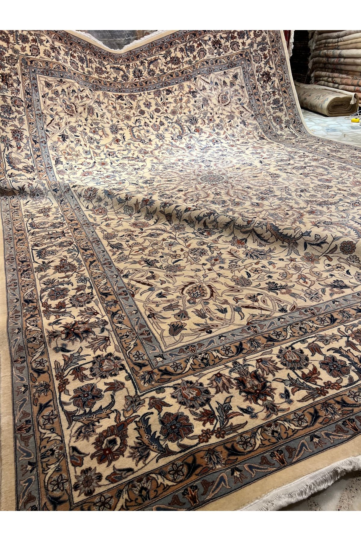 RD RAMAZAN DAĞ EL HALI SANATI El Dokuma Çin İsfahan Halısıdır Yün Dokuma Ebat 380x280