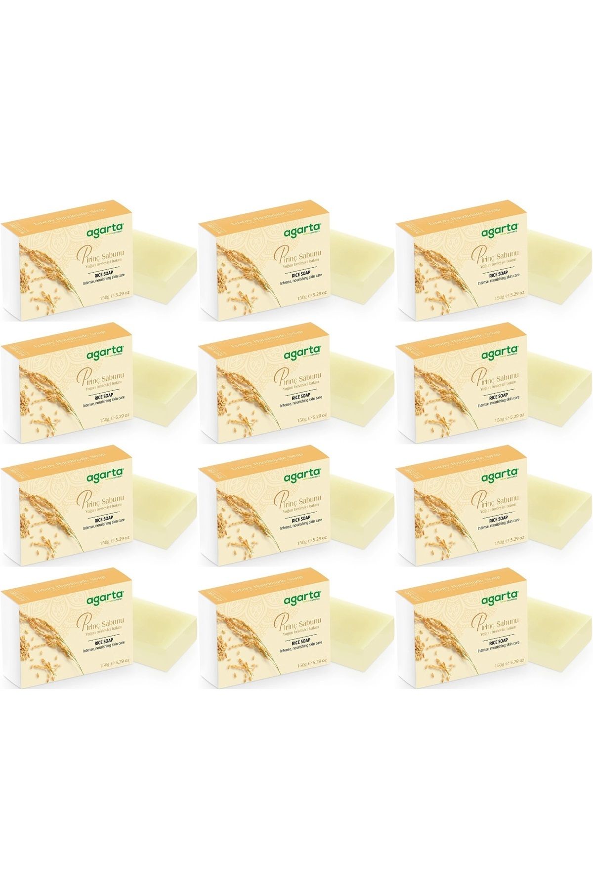 Agarta El Yapımı Doğal Sabun 150GR Pirinç (12 Li Set)