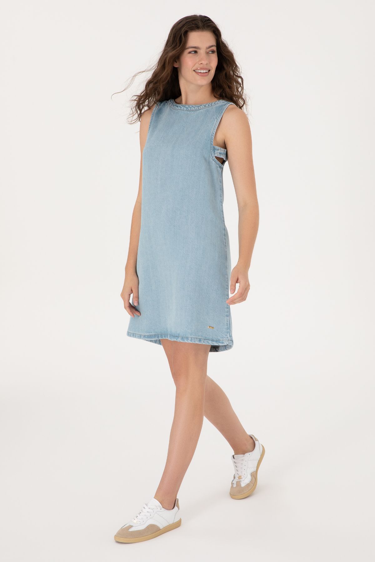 U.S. Polo Assn. Kadın Açık Mavi Jean Elbise 50304312-DN0021