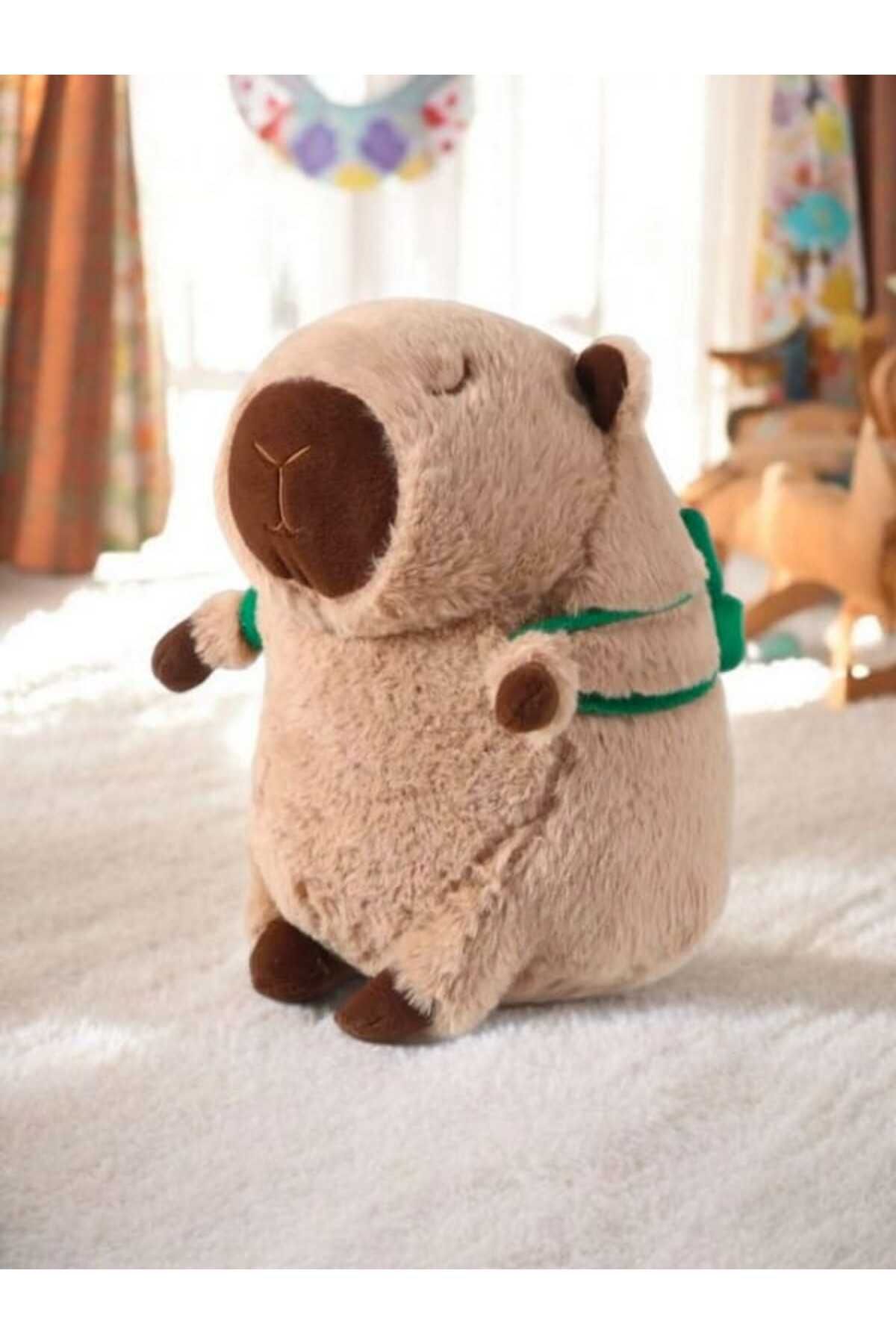littleandmore 35 cm Peluş Kapibara Kaplumbağa Sırt Çantalı