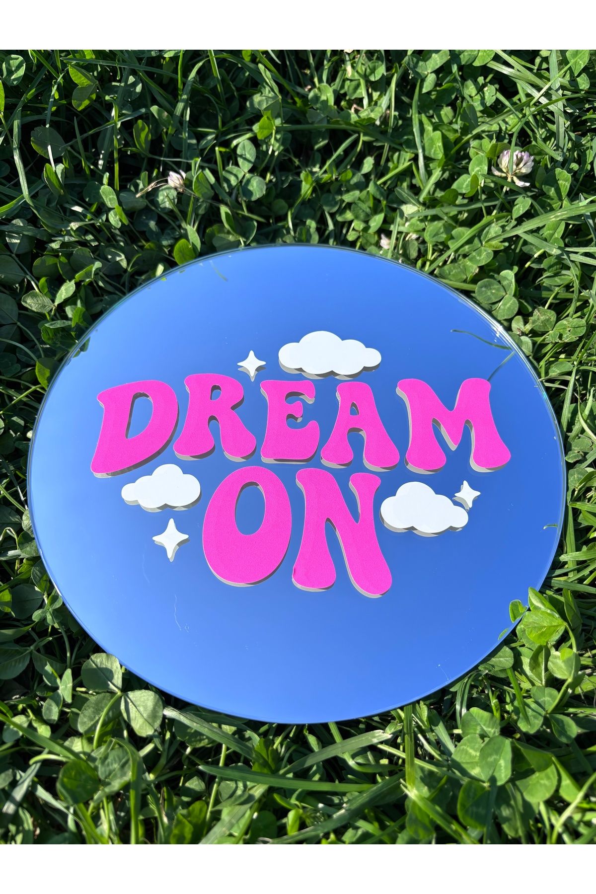 STUDIO GARNI Pinterest Aynası Yuvarlak Ayna Sticker Ayna 25 cm çap DreamOn Ayna