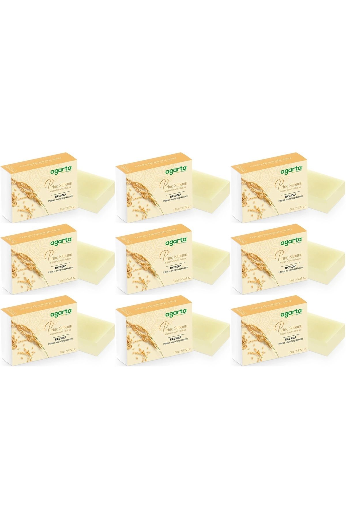 Agarta El Yapımı Doğal Sabun 150GR Pirinç (9 Lu Set)