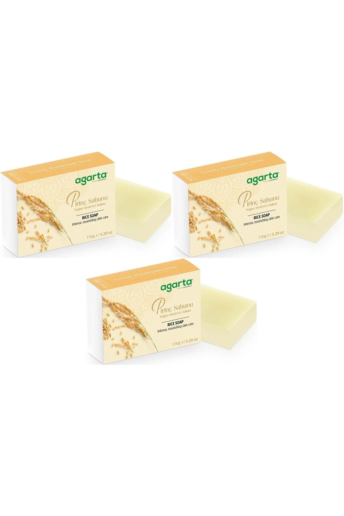 Agarta El Yapımı Doğal Sabun 150GR Pirinç (3 Lü Set)