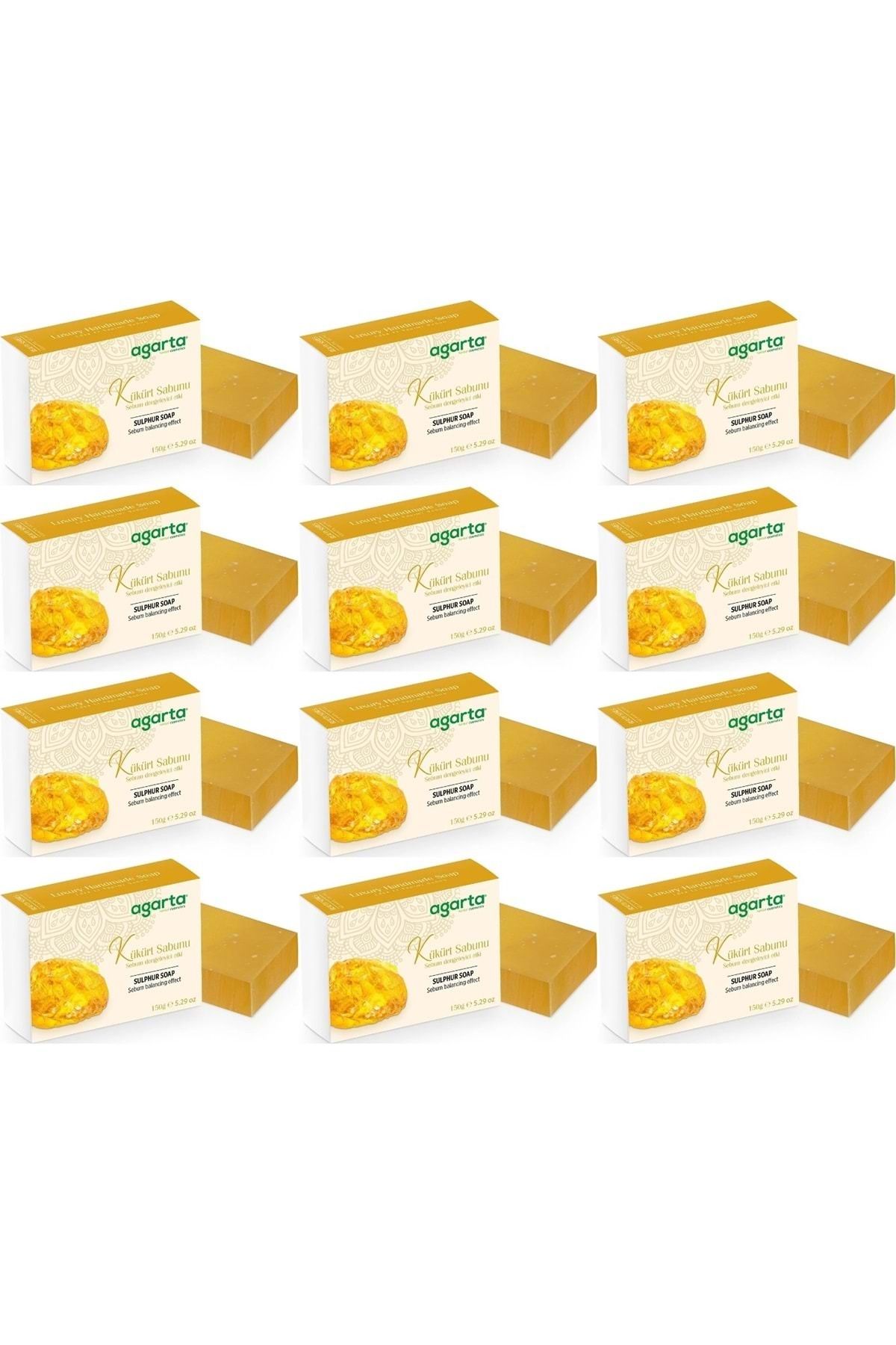 Agarta El Yapımı Doğal Sabun 150GR Kükürt (12 Li Set)