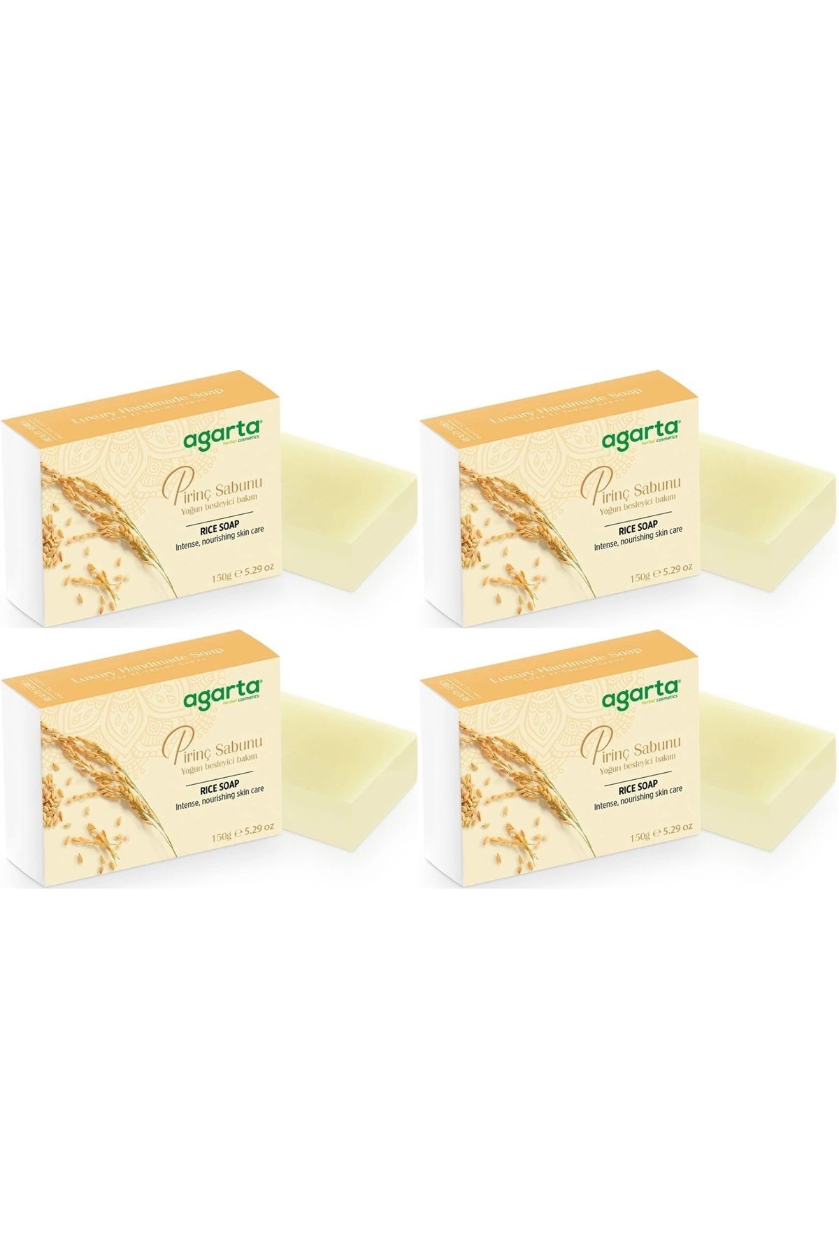 Agarta El Yapımı Doğal Sabun 150GR Pirinç (4 Lü Set)