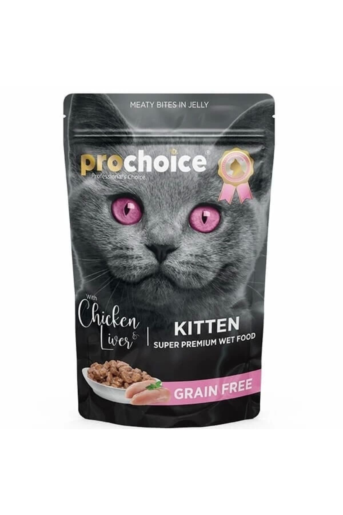No8 Home Pro Choice Tahılsız Kitten Tavuk ve Ciğerli Yavru Konserve Kedi Maması 85 Gr