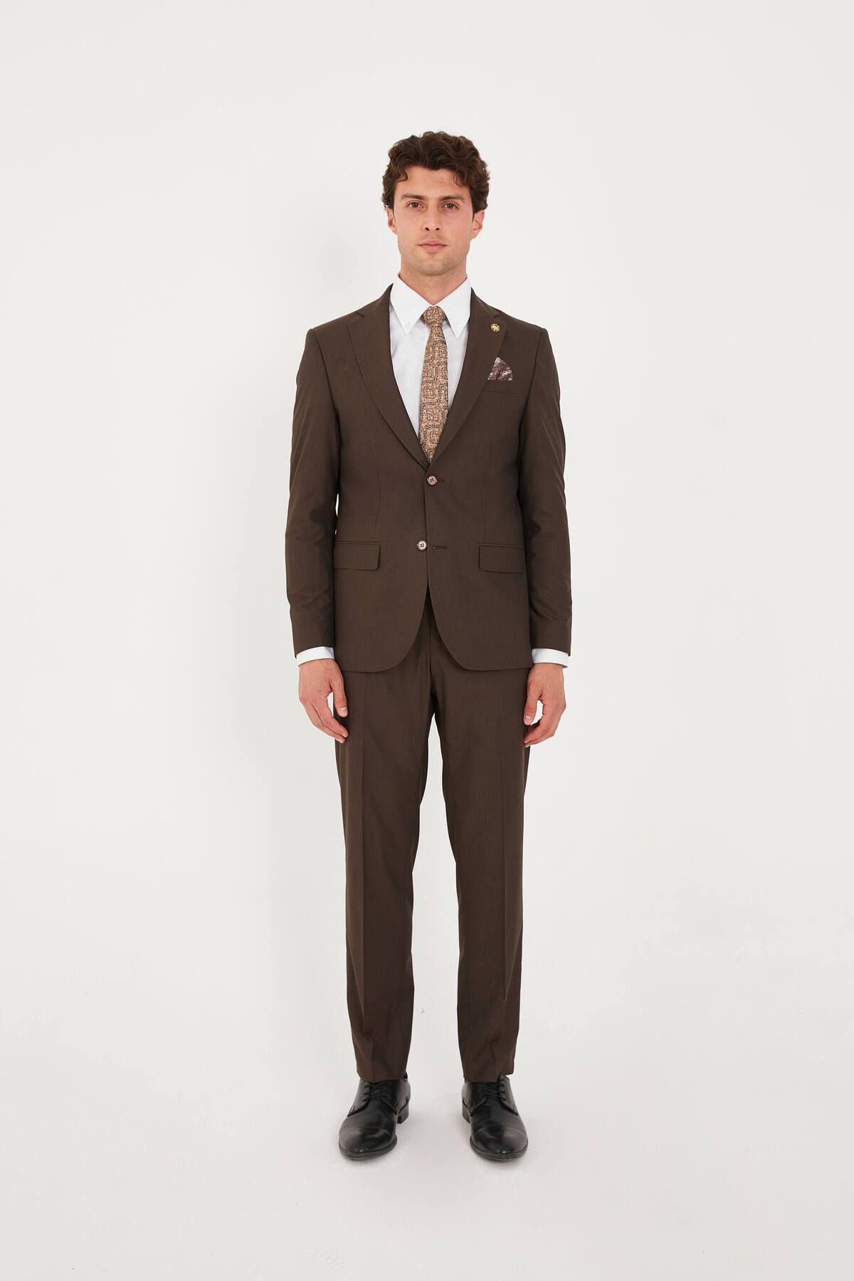 The Tailor Classics İnce Çizgili Çift Yırtmaçlı Takım Elbise