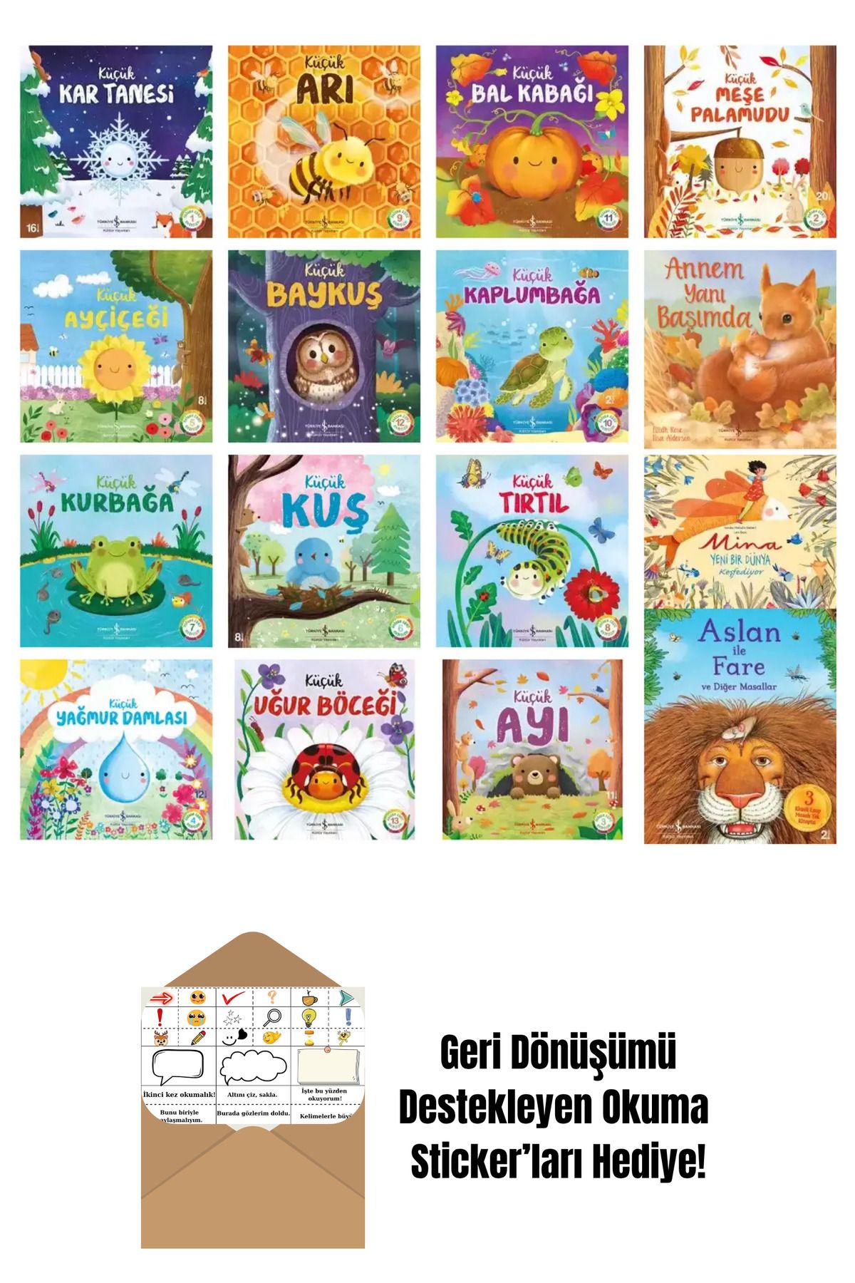 TÜRKİYE İŞ BANKASI KÜLTÜR YAYINLARI Doğanın Eşsiz Hikayeleri 13 Kitap Set + Okuma Sticker'ları