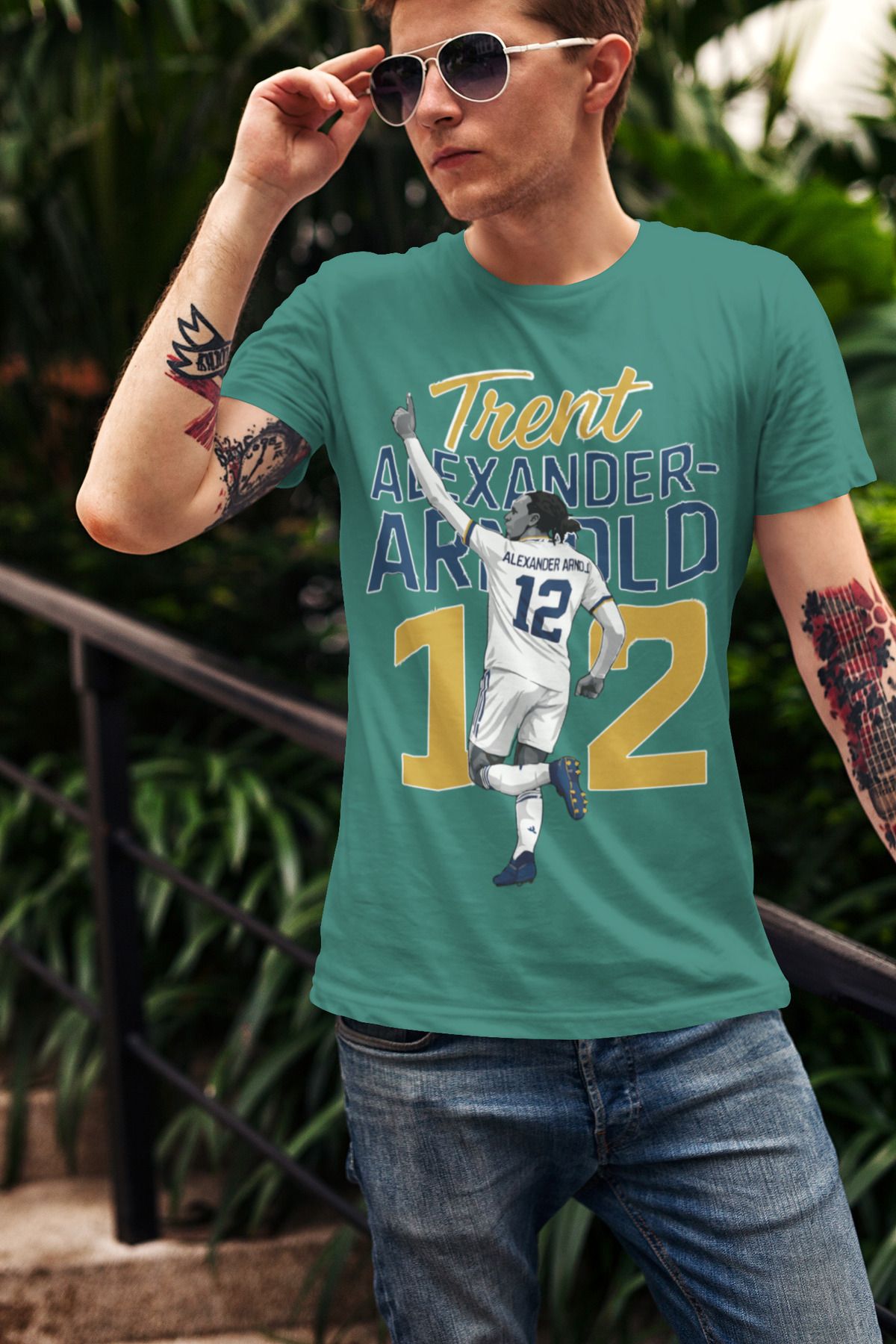 Biy Store Trent Alexander-Arnold forma futbol baskılı unisex kısa kollu erkek tişört kadın t-shirt